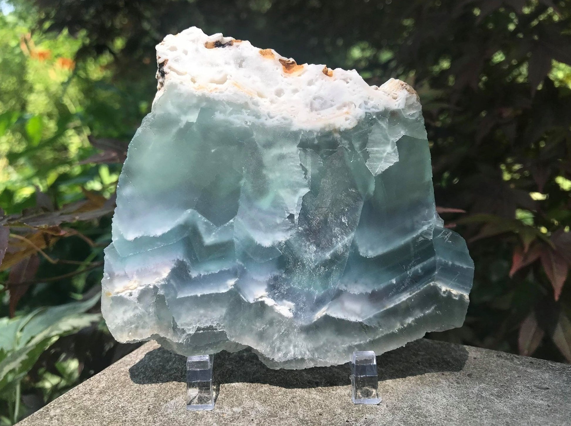 Rainbow Fluorite Slice - Gem Realm