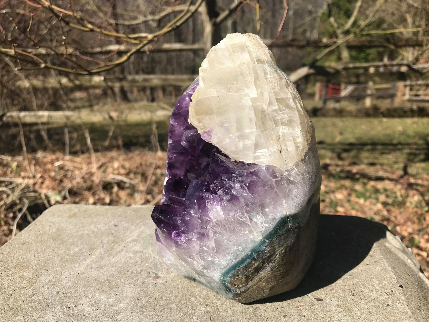 Amethyst Geode with Calcite