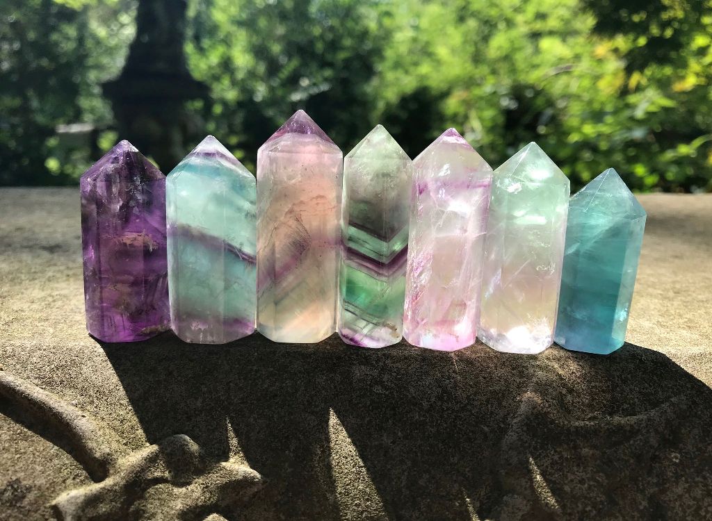 Rainbow Fluorite Towers ~ Small - Gem Realm