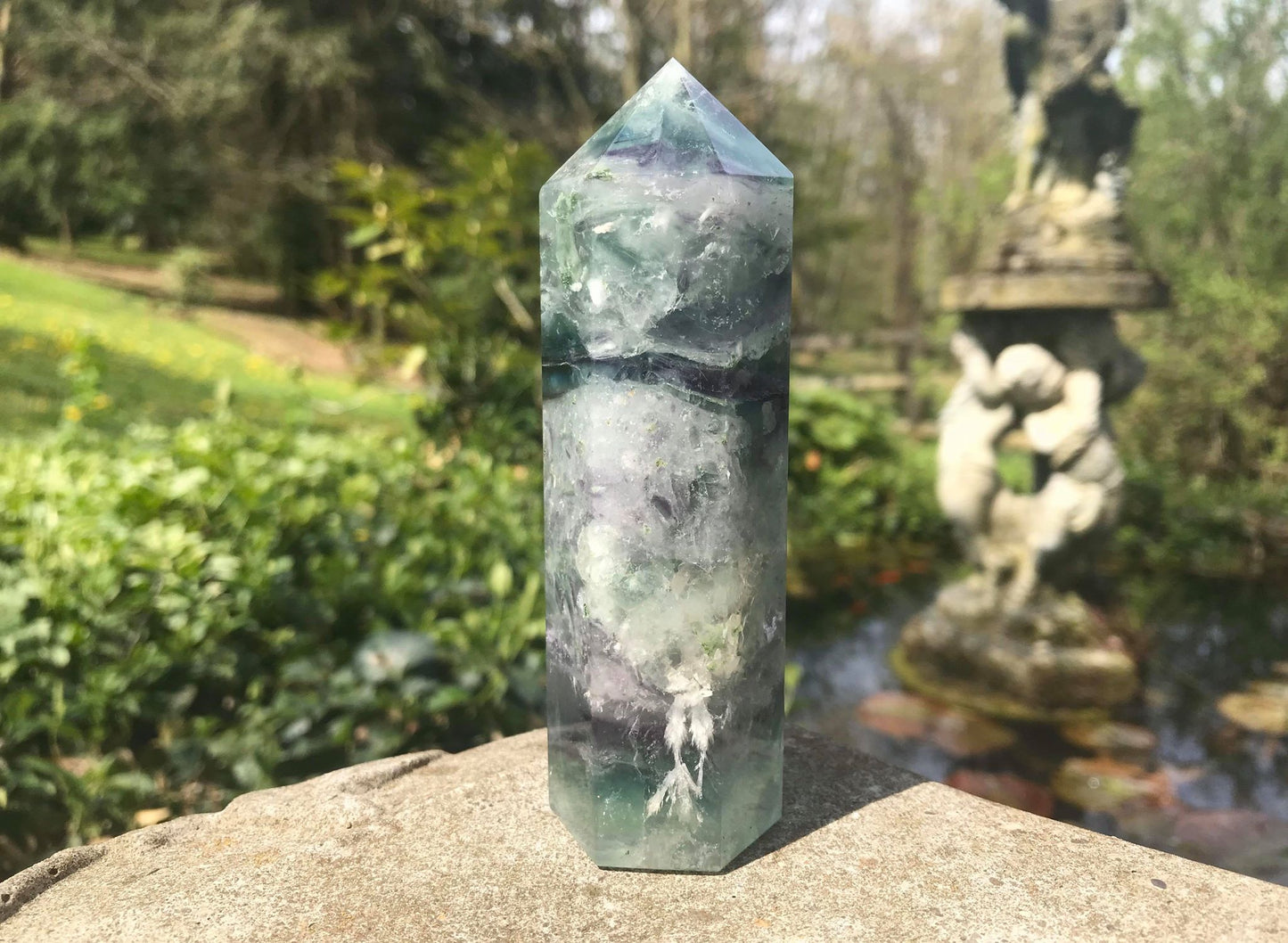 Rainbow Fluorite Tower ~ Large - Gem Realm