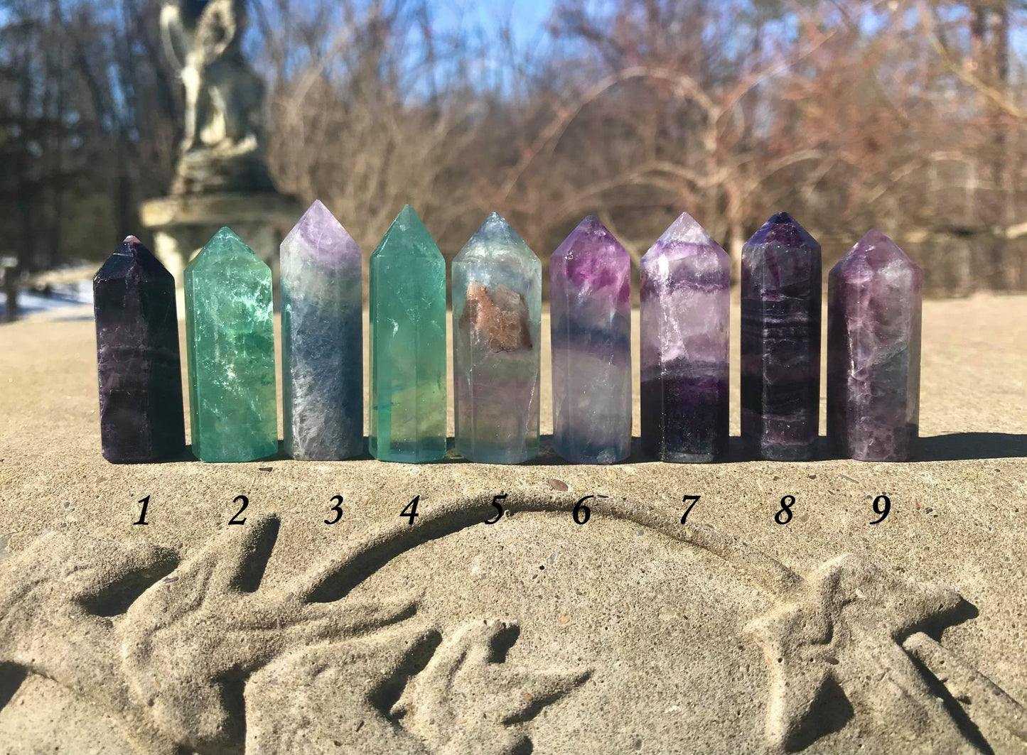 Rainbow Fluorite Towers ~ Small - Gem Realm