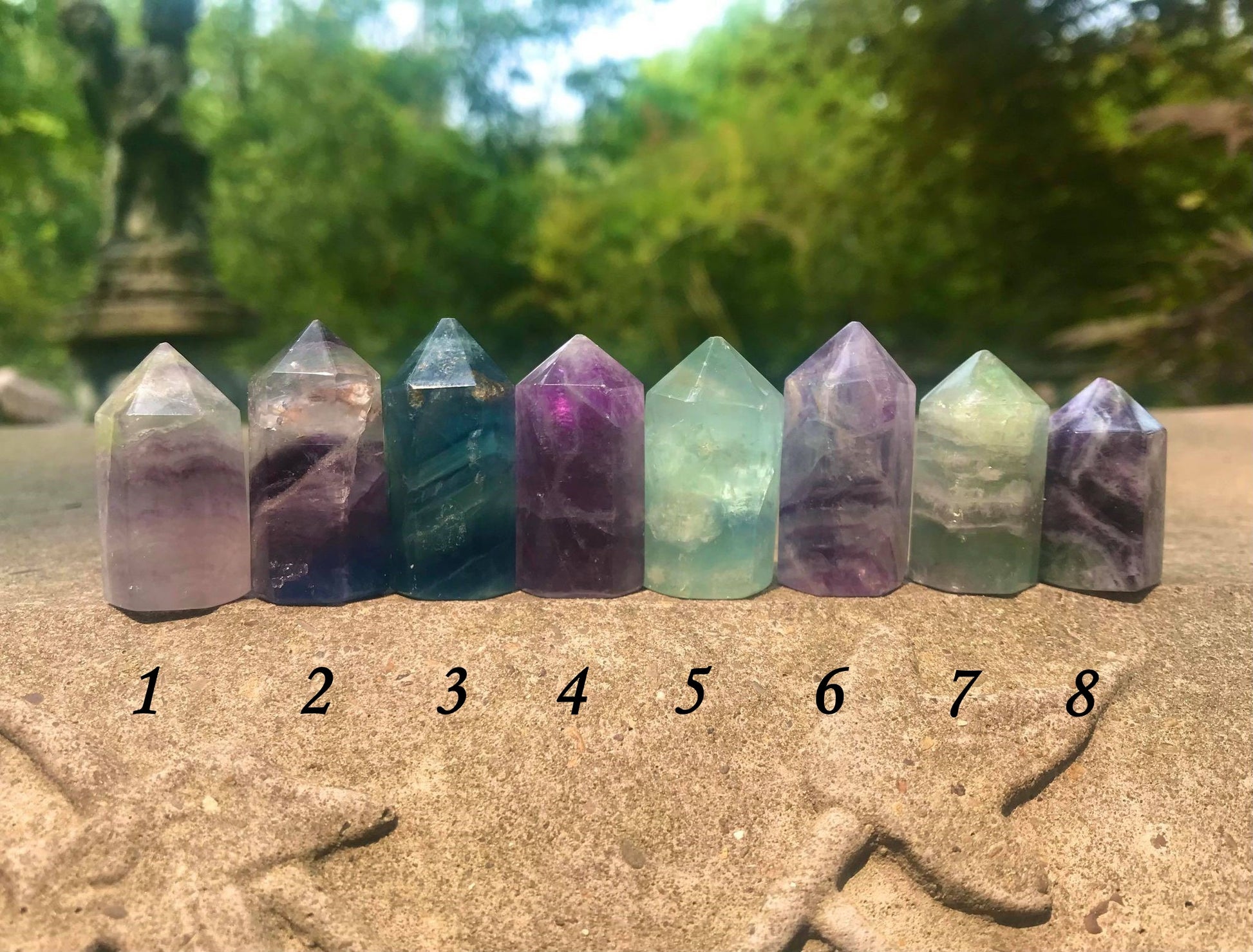 Rainbow Fluorite Towers ~ Mini - Gem Realm