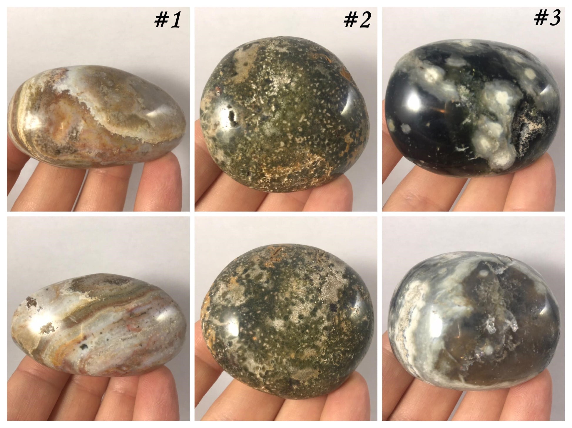 Ocean Jasper Palm Stones - Gem Realm