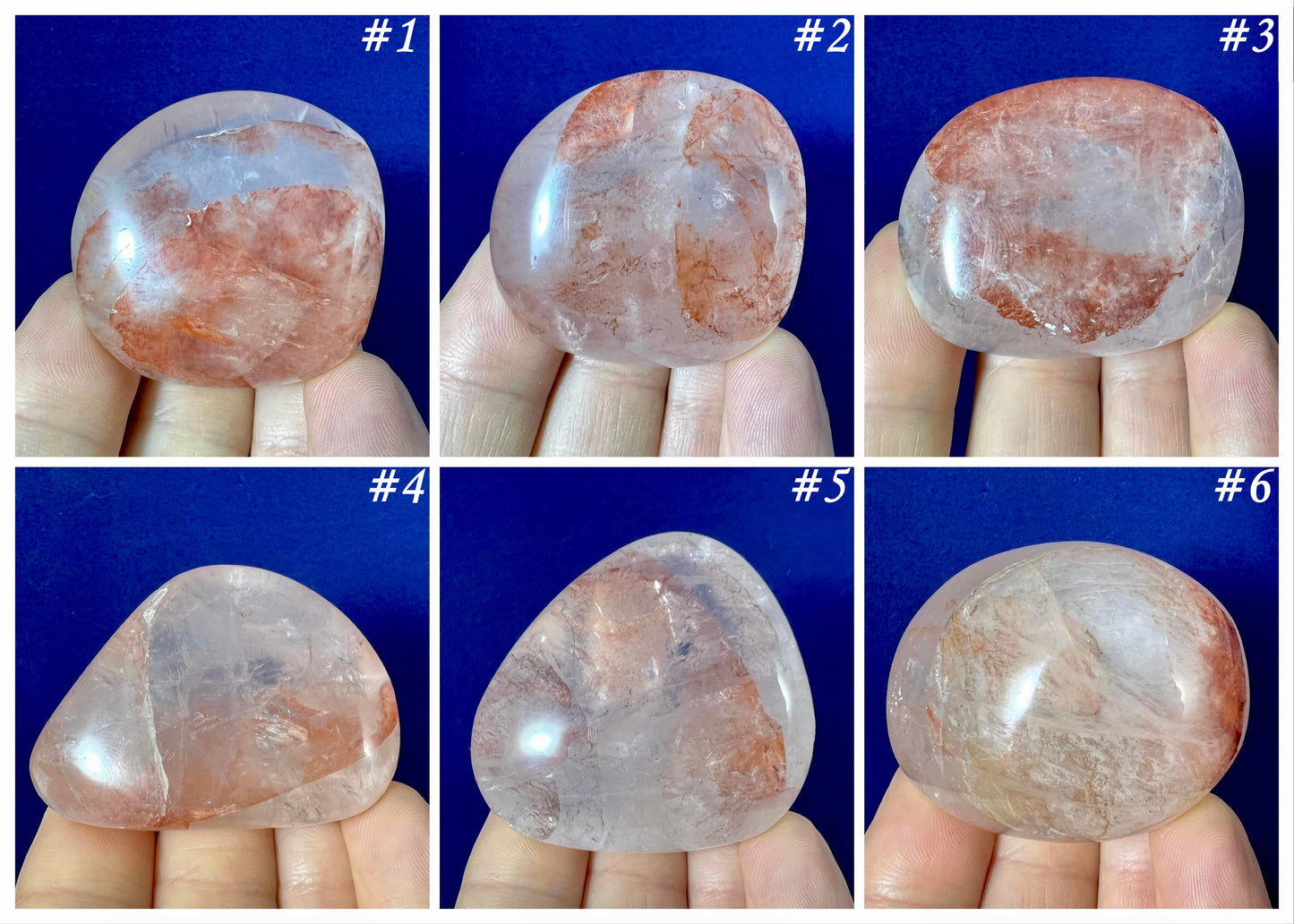 Fire Quartz ~ Palm Stones