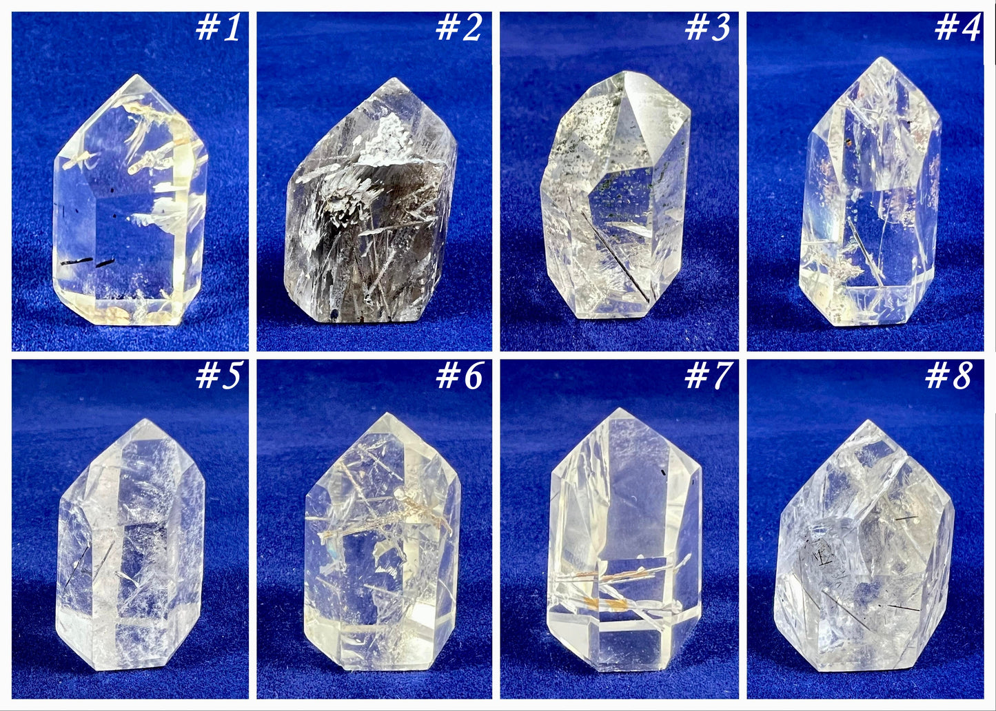 Rutilated Quartz Mini Towers ~ Silver