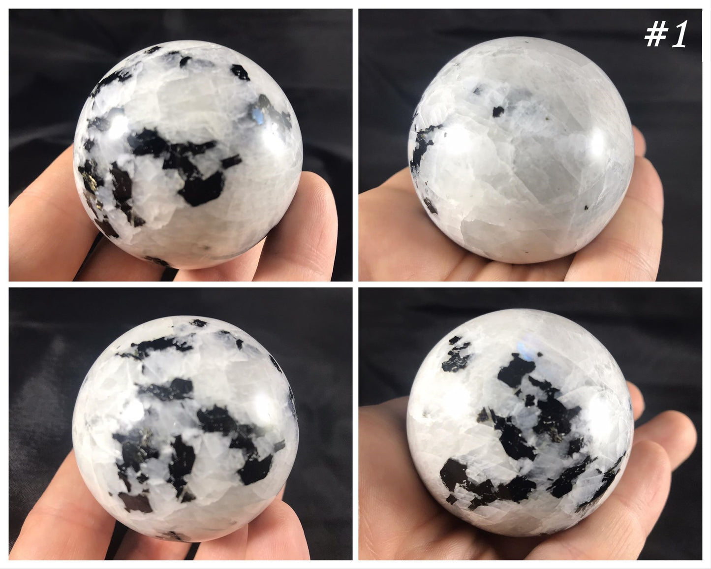 Rainbow Moonstone Spheres - Gem Realm