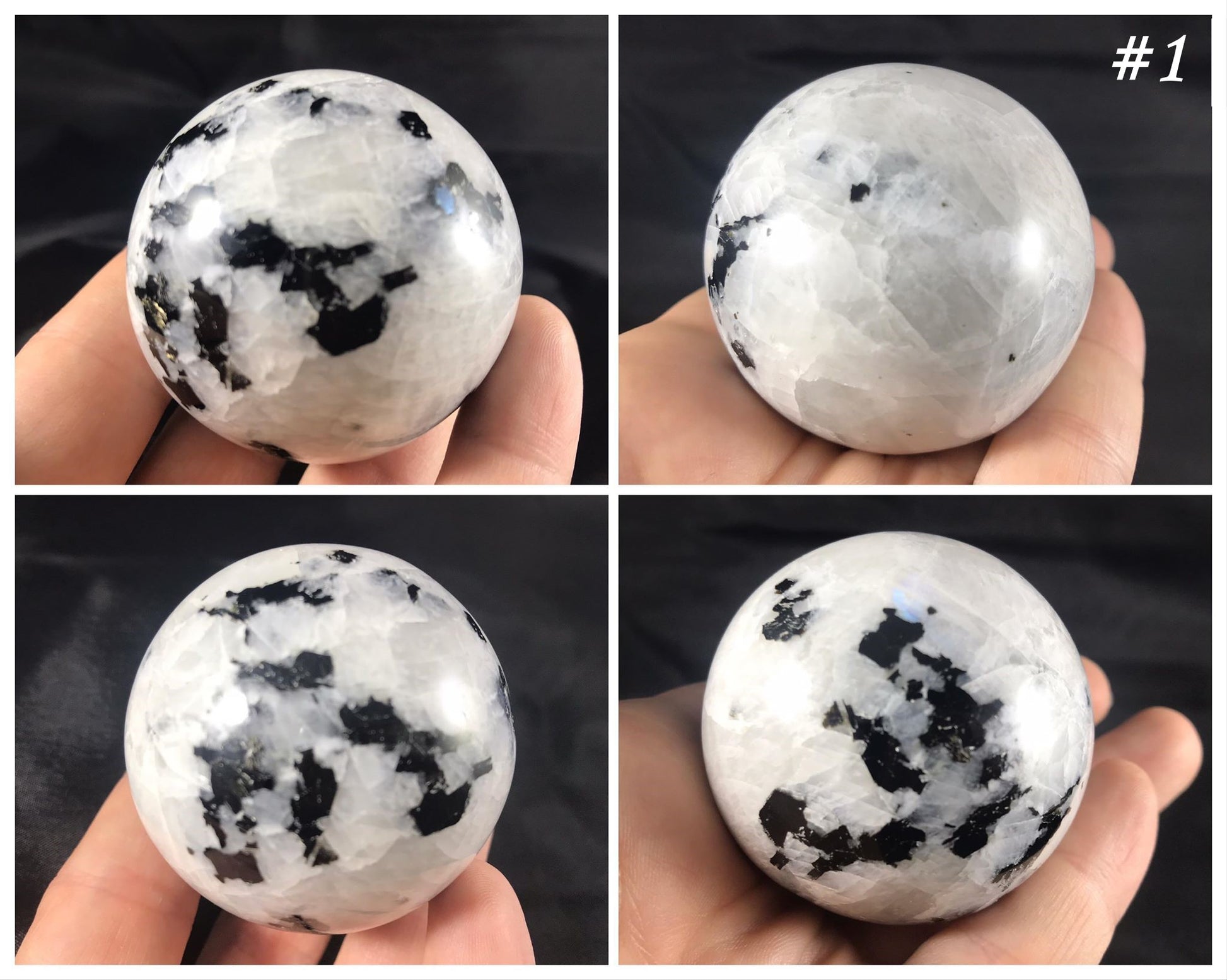Rainbow Moonstone Spheres - Gem Realm