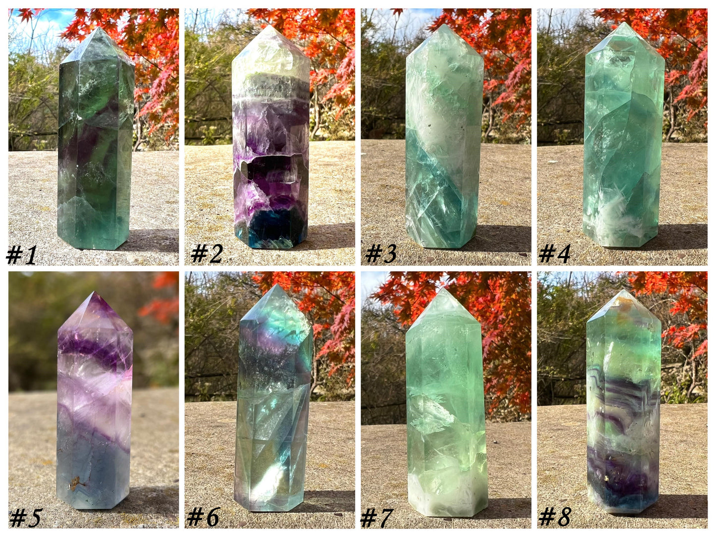 Rainbow Fluorite Towers ~ Medium - Gem Realm 