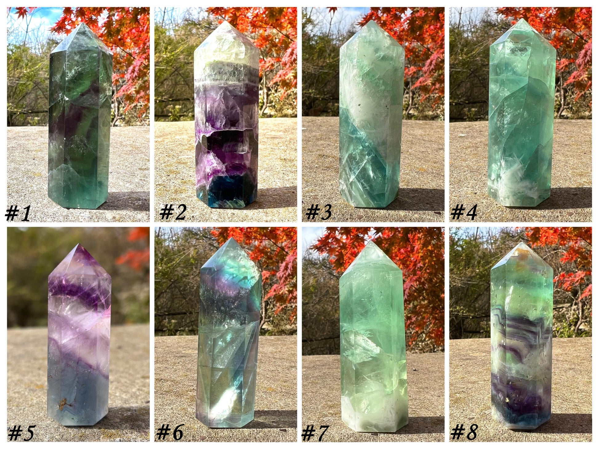 Rainbow Fluorite Towers ~ Medium - Gem Realm