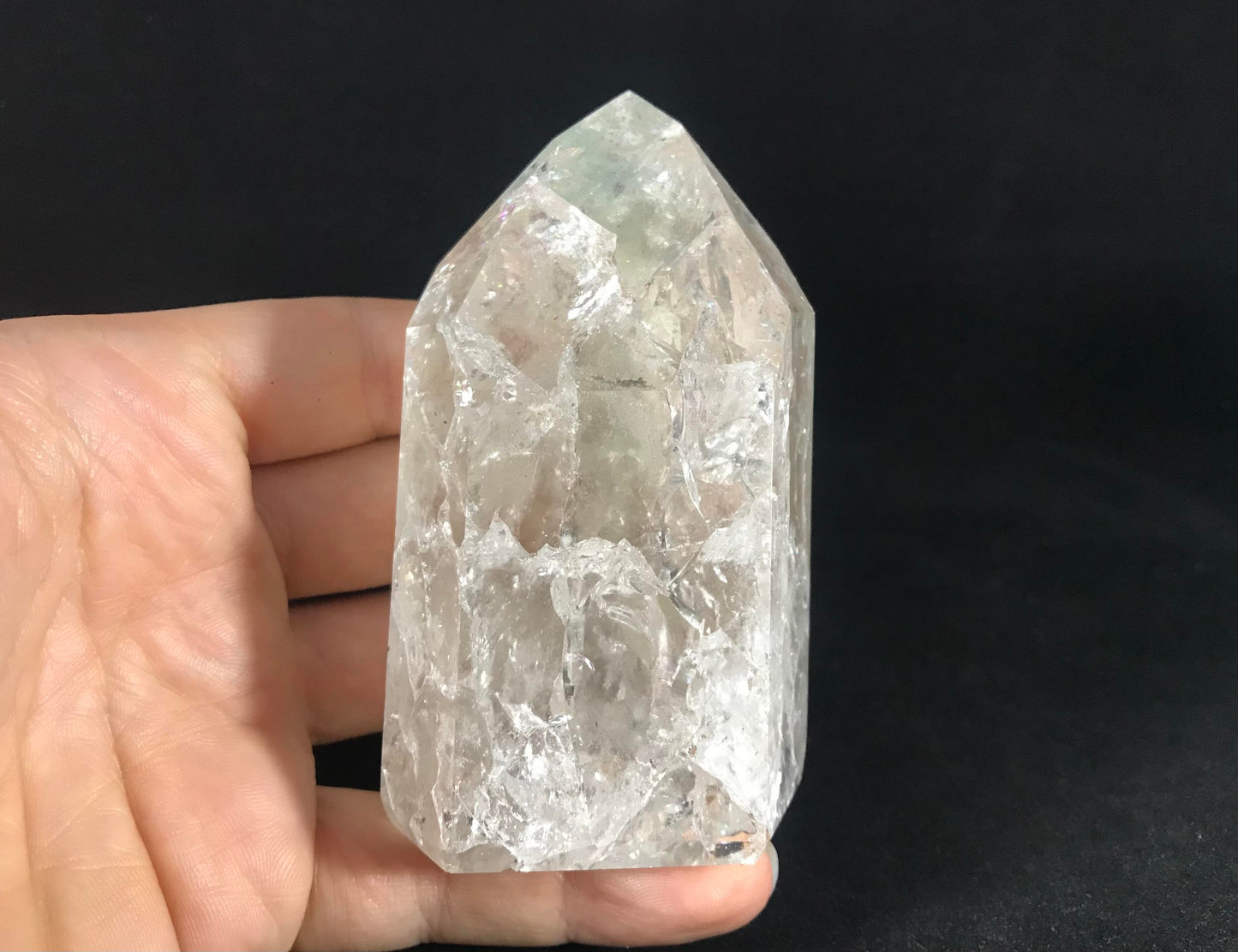 Fire & Ice Quartz Tower ~ Included ~ Large ~ Brazil