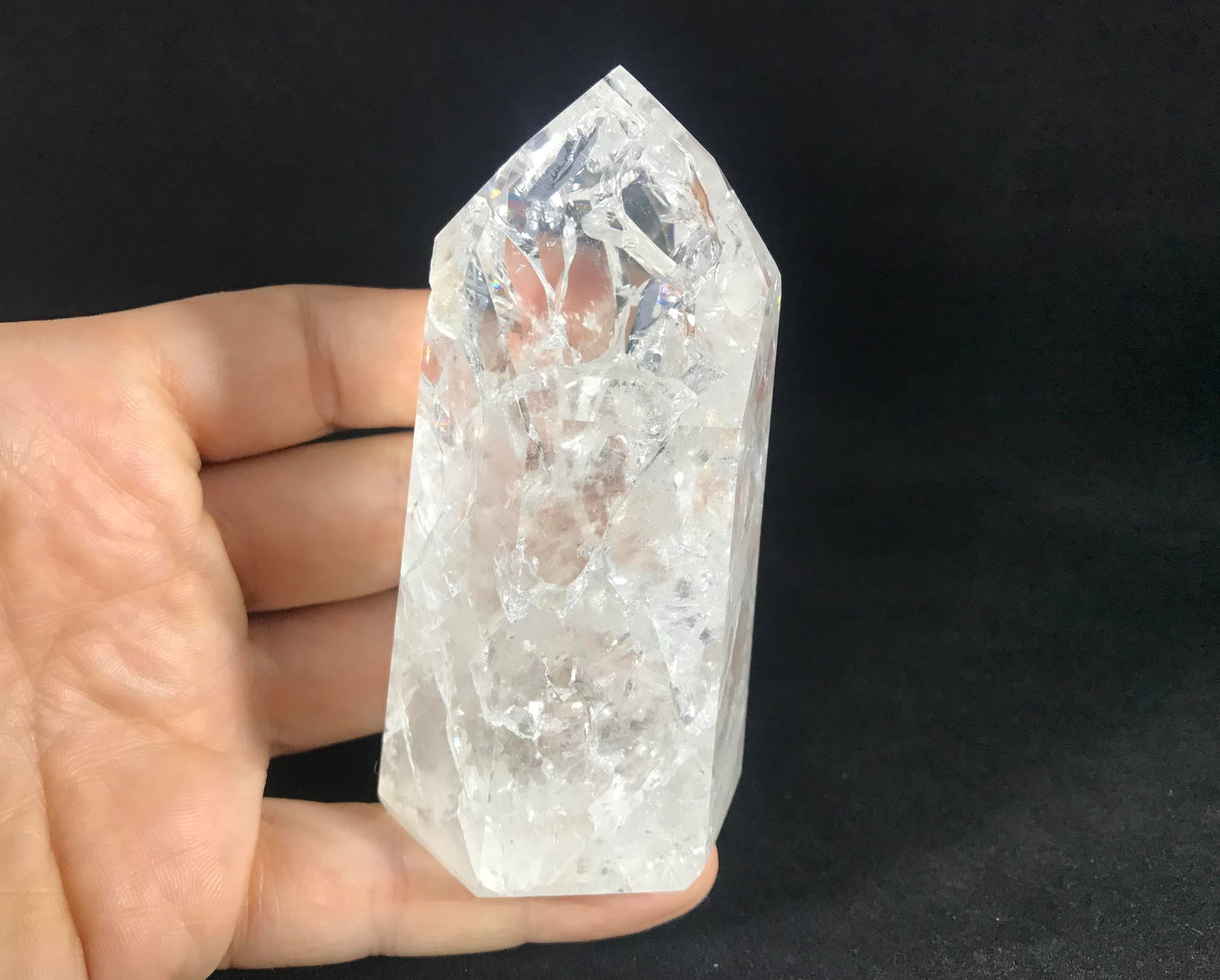 Fire & Ice Quartz Tower ~ Large ~ Brazil