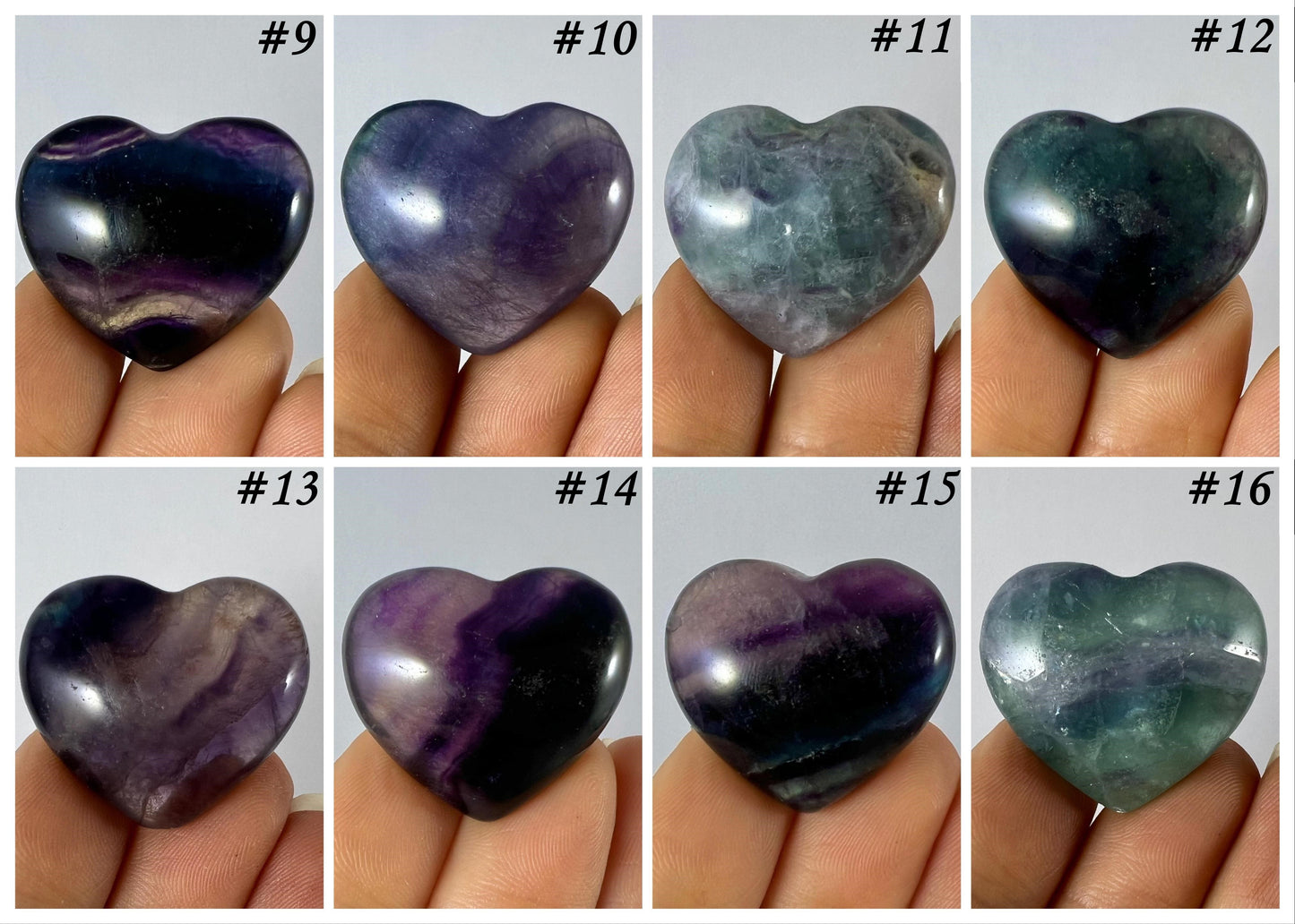 Fluorite Hearts ~ Small