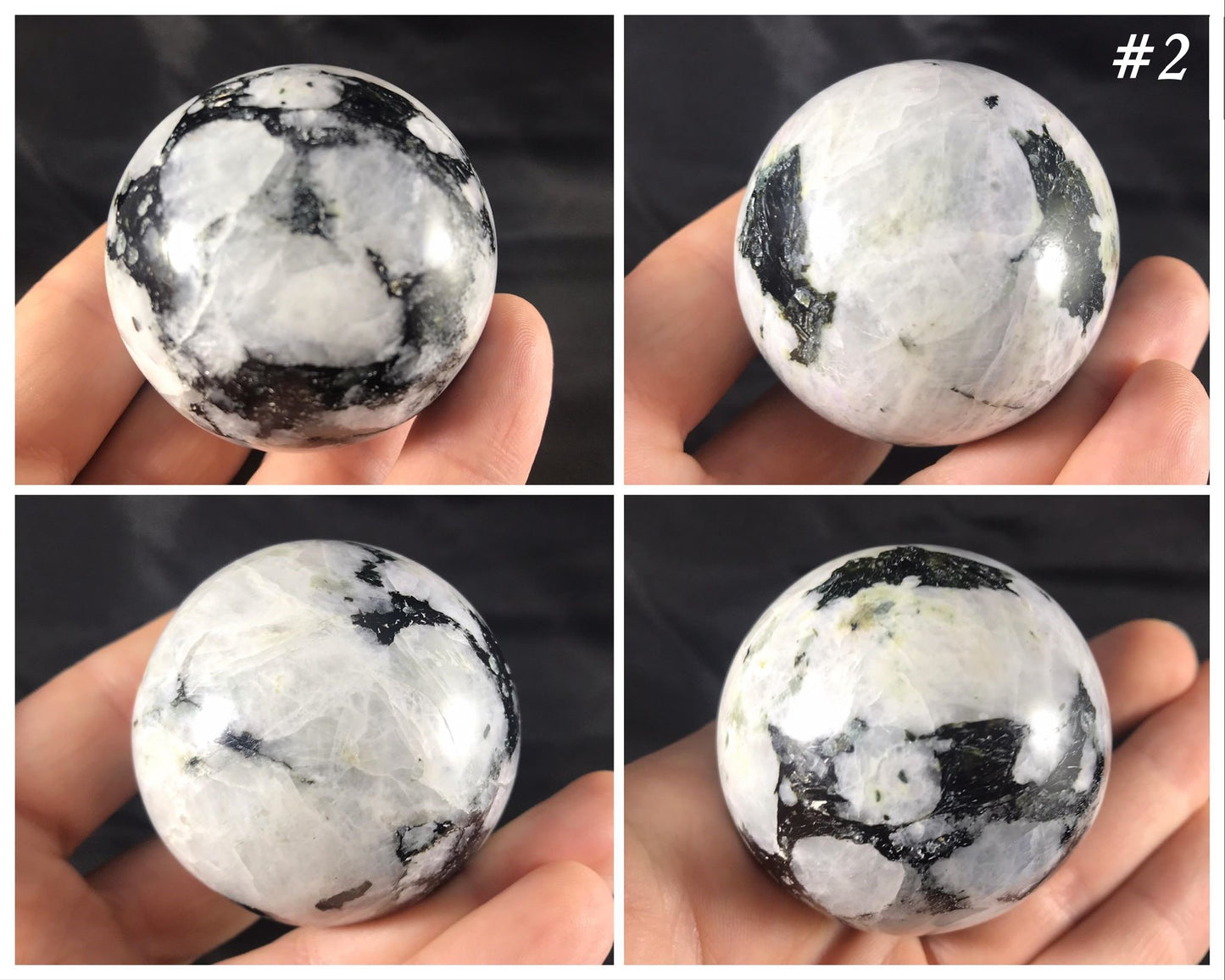 Rainbow Moonstone Spheres - Gem Realm