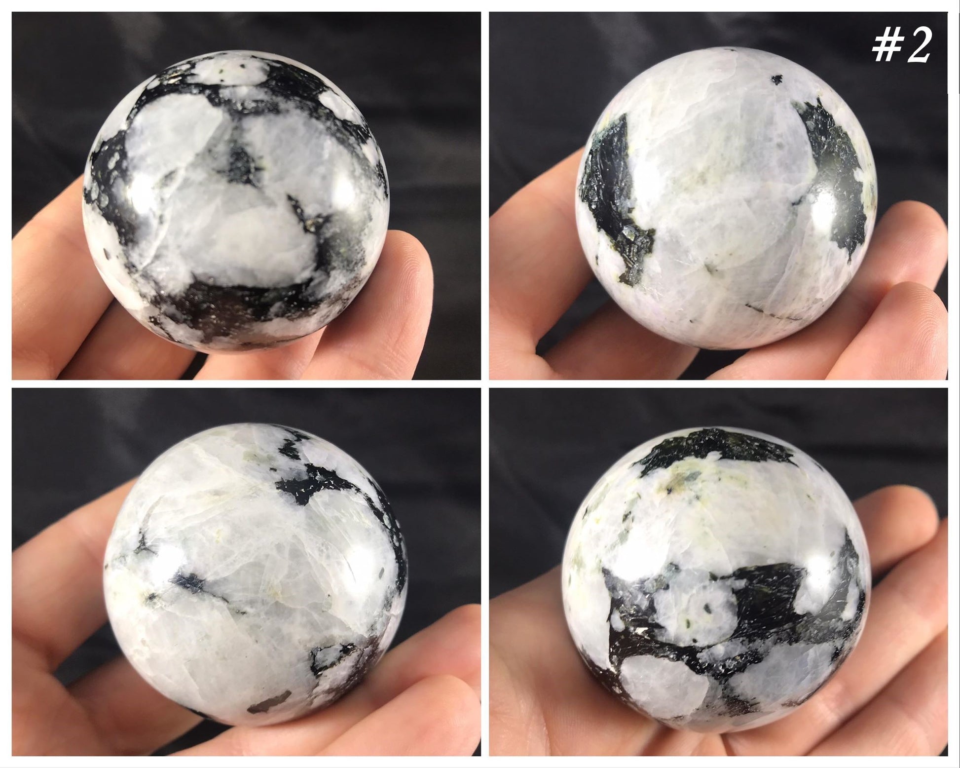 Rainbow Moonstone Spheres - Gem Realm