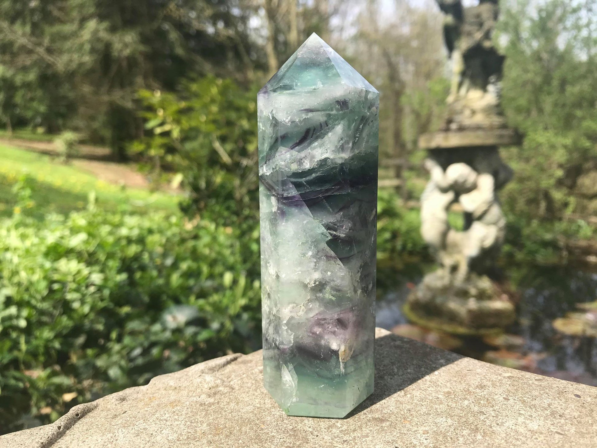 Rainbow Fluorite Tower ~ Large - Gem Realm