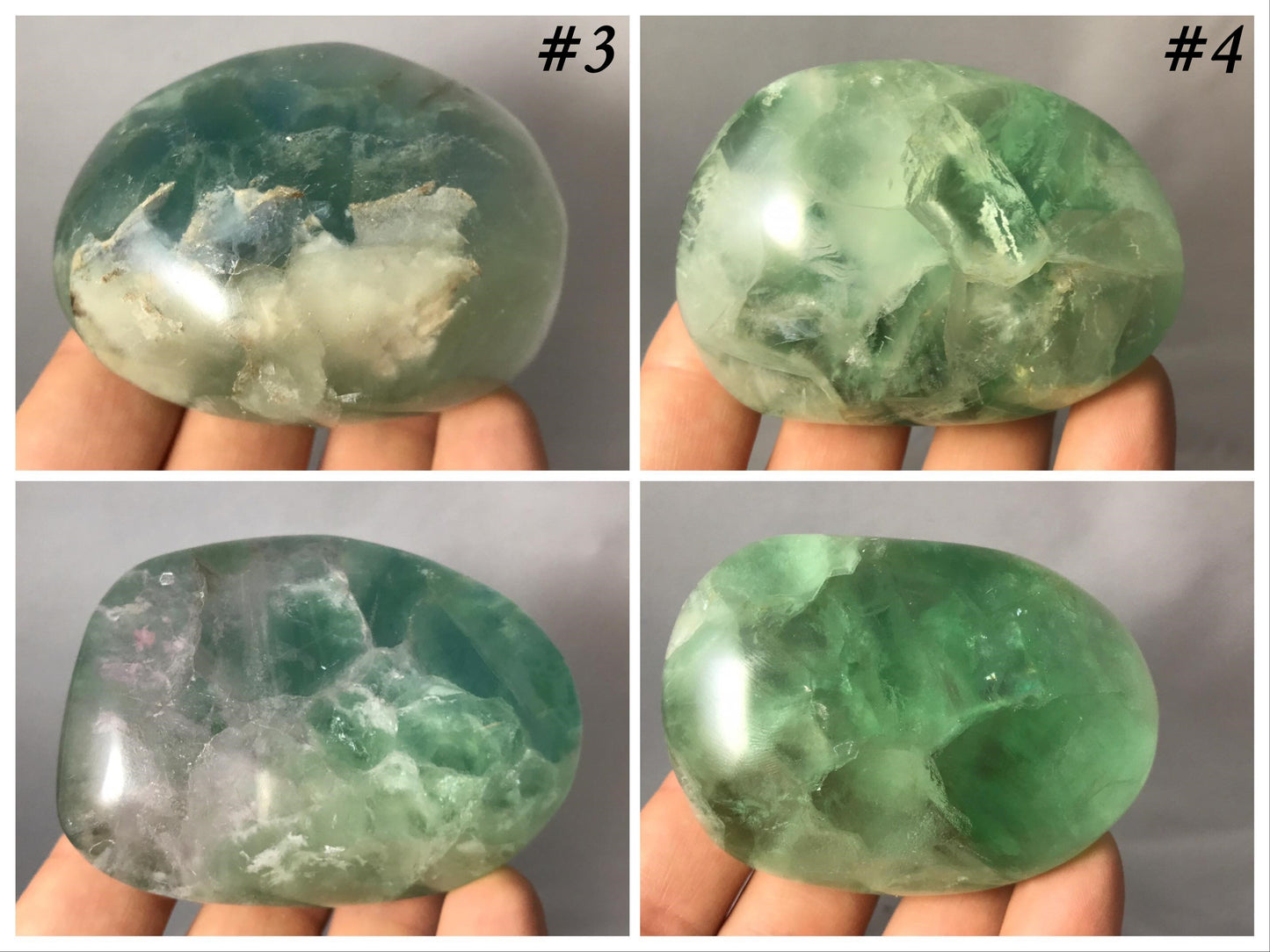 Rainbow Fluorite XXL Tumbled Stones ~ Palm Stones ~ II