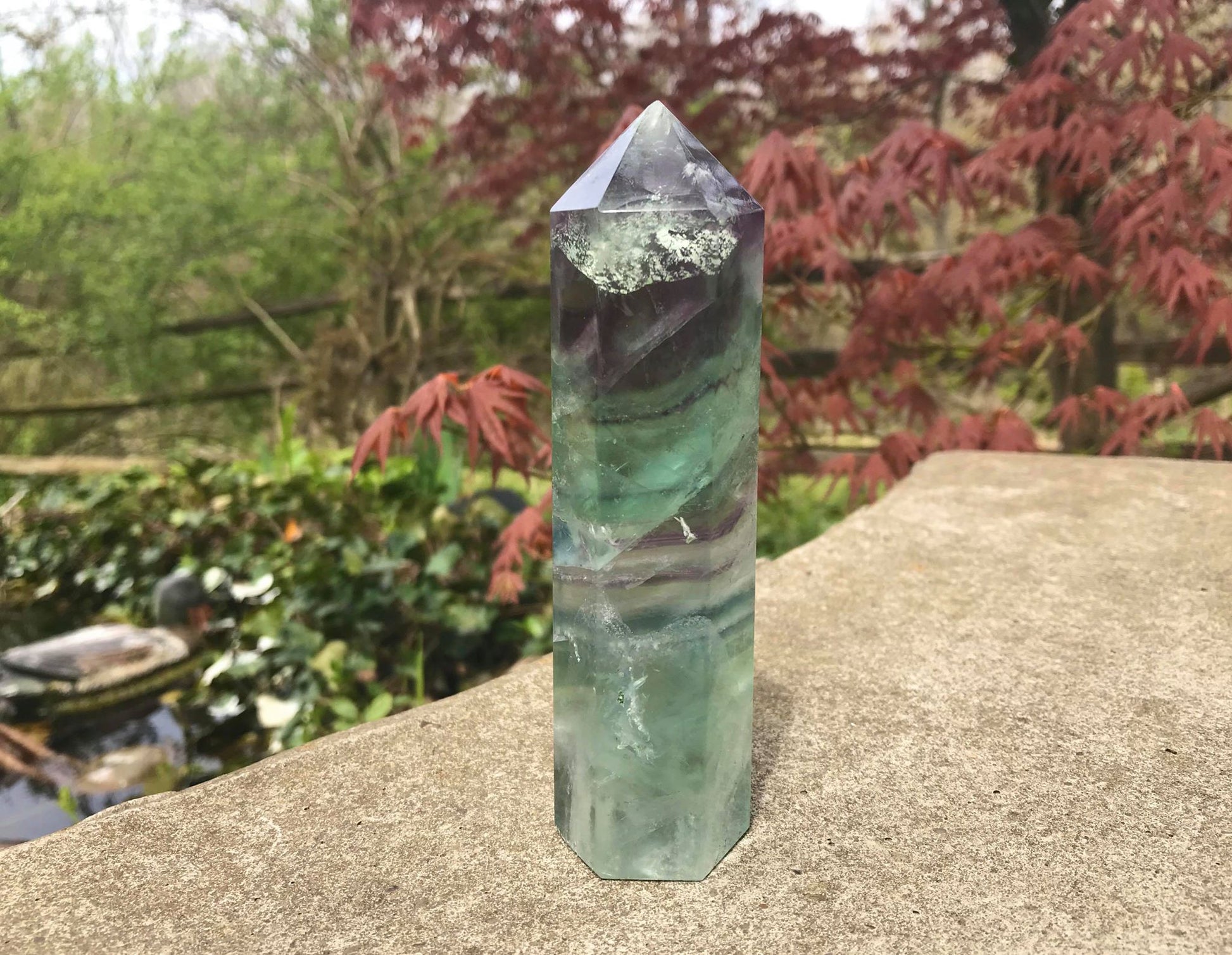 Rainbow Fluorite Tower ~ Large - Gem Realm