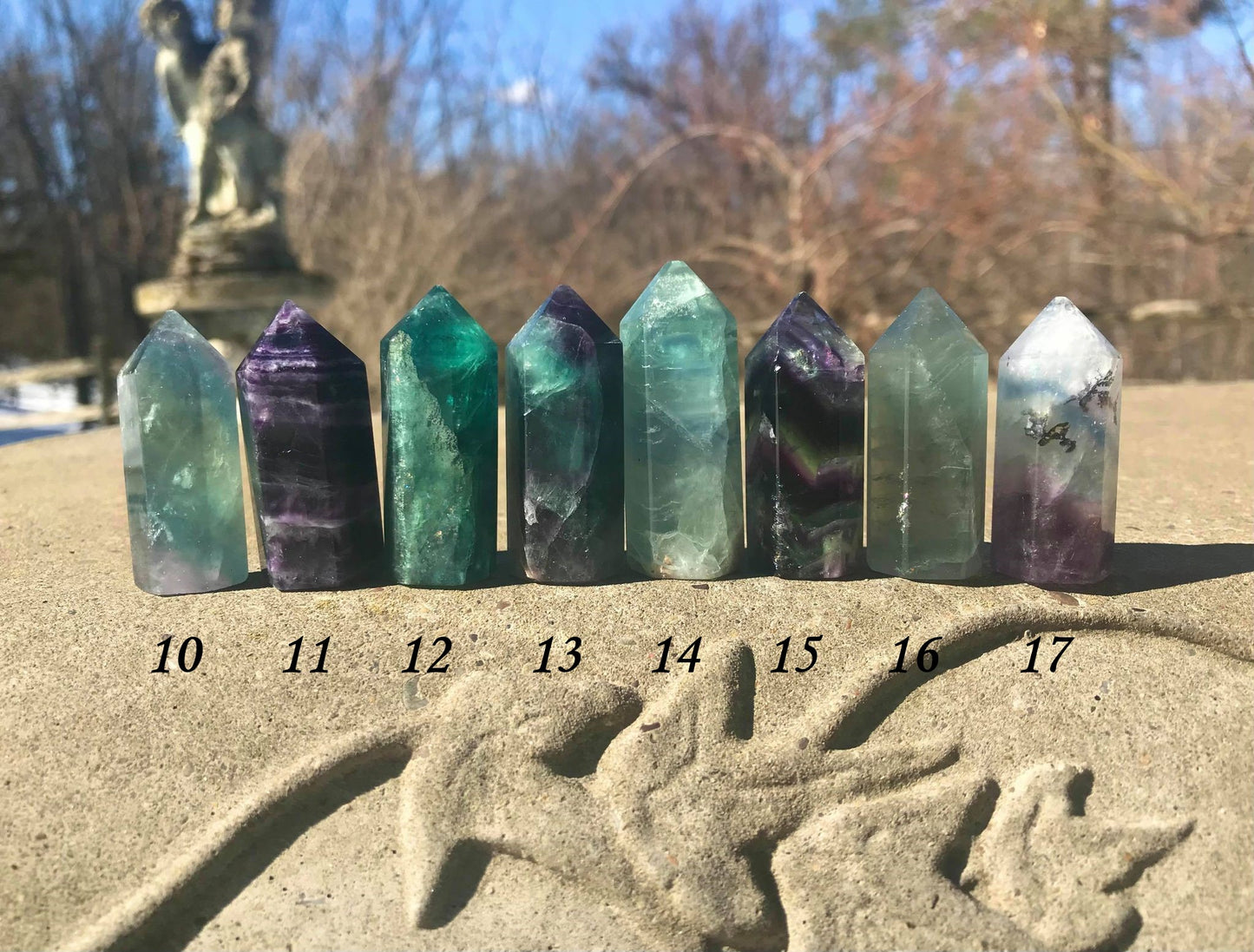 Rainbow Fluorite Towers ~ Small - Gem Realm