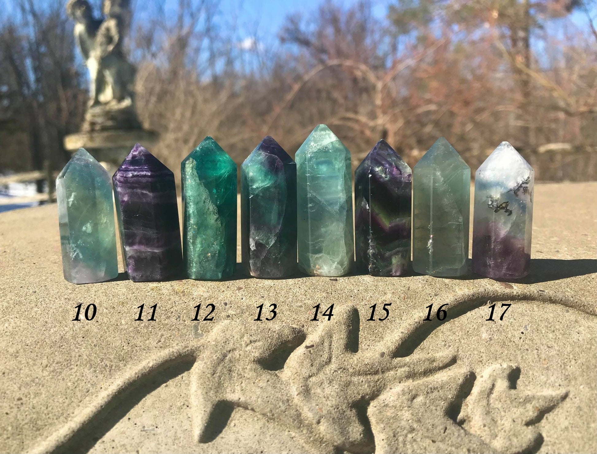 Rainbow Fluorite Towers ~ Small - Gem Realm