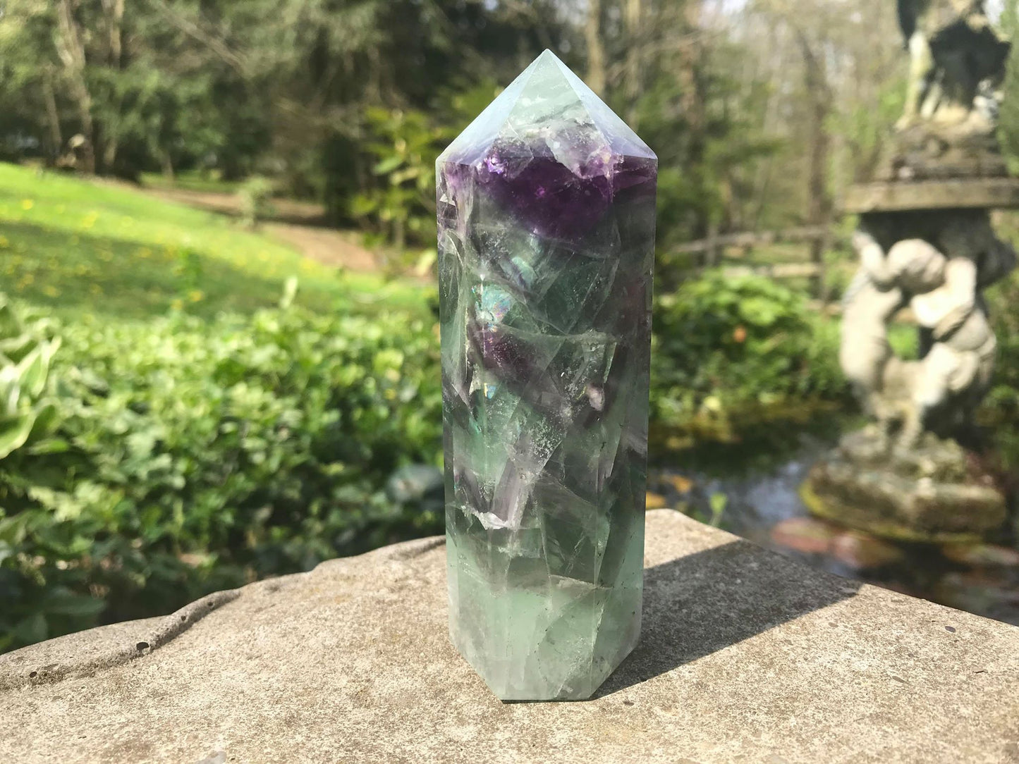 Rainbow Fluorite Tower ~ Large - Gem Realm