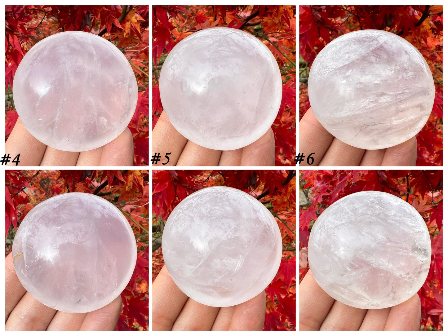 Quartz Crystal Palm Stones