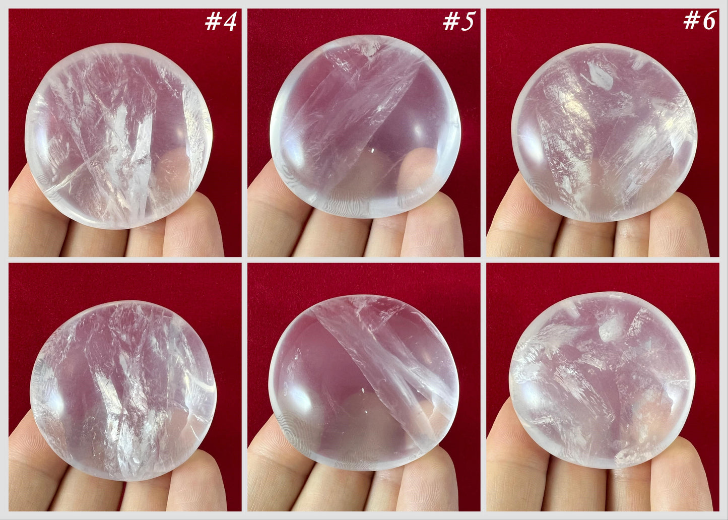 Girasol Quartz Palm Stones