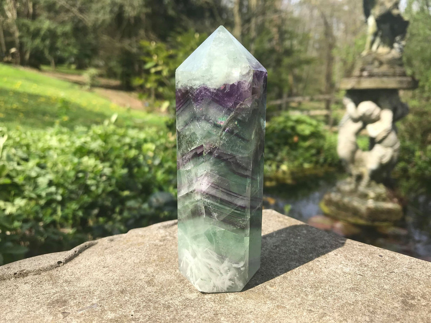 Rainbow Fluorite Tower ~ Large - Gem Realm