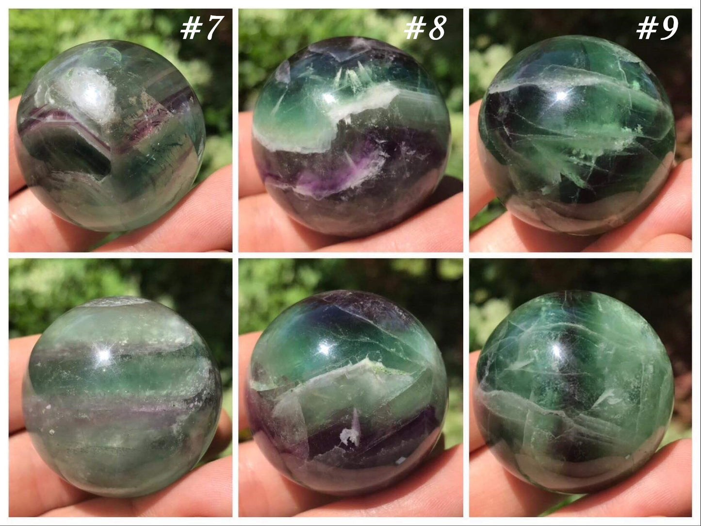 Rainbow Fluorite Spheres - Gem Realm