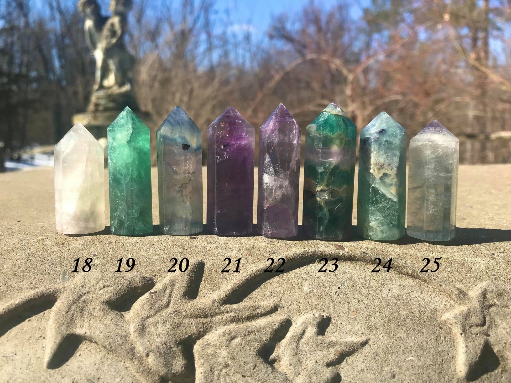 Rainbow Fluorite Towers ~ Small - Gem Realm