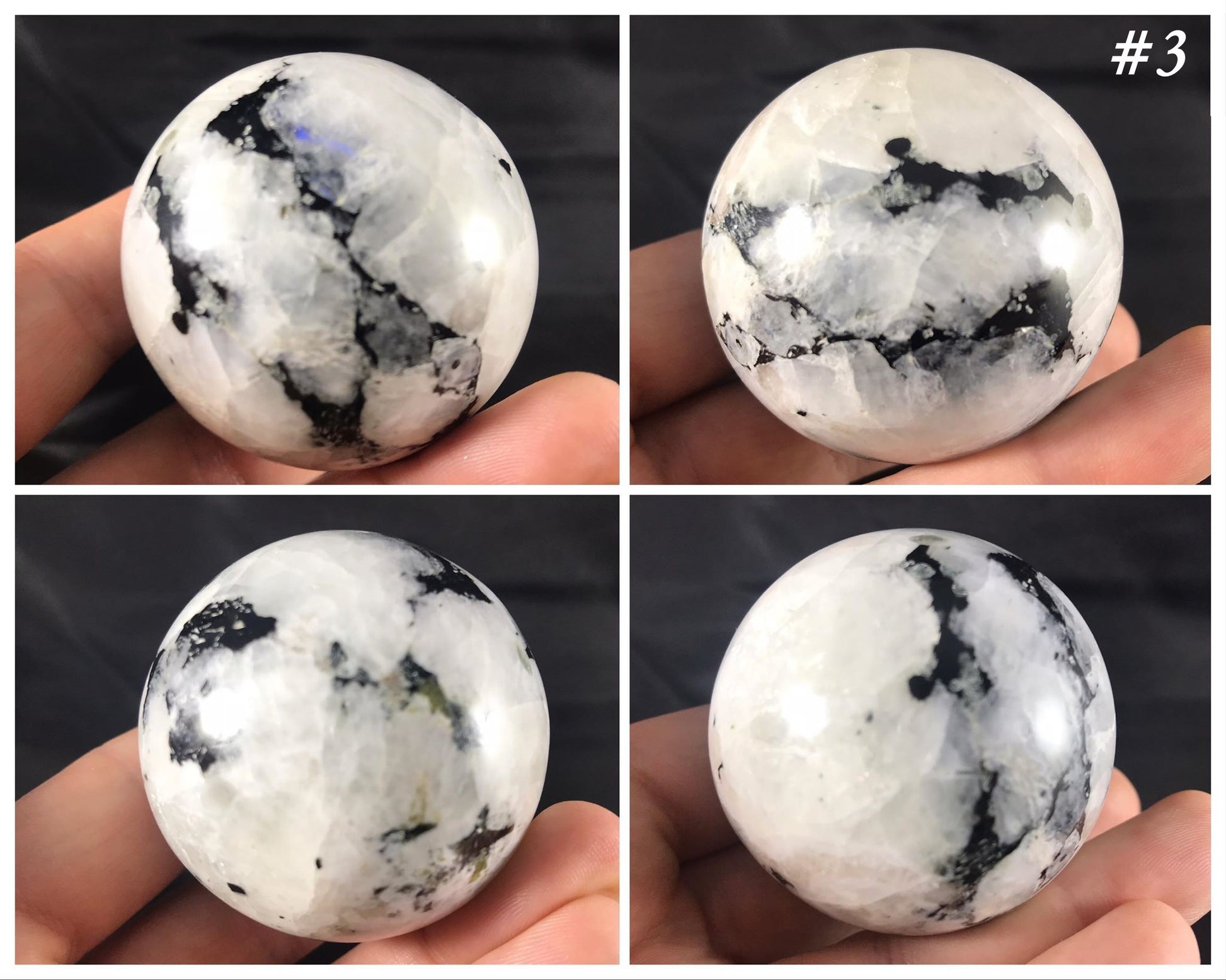 Rainbow Moonstone Spheres - Gem Realm