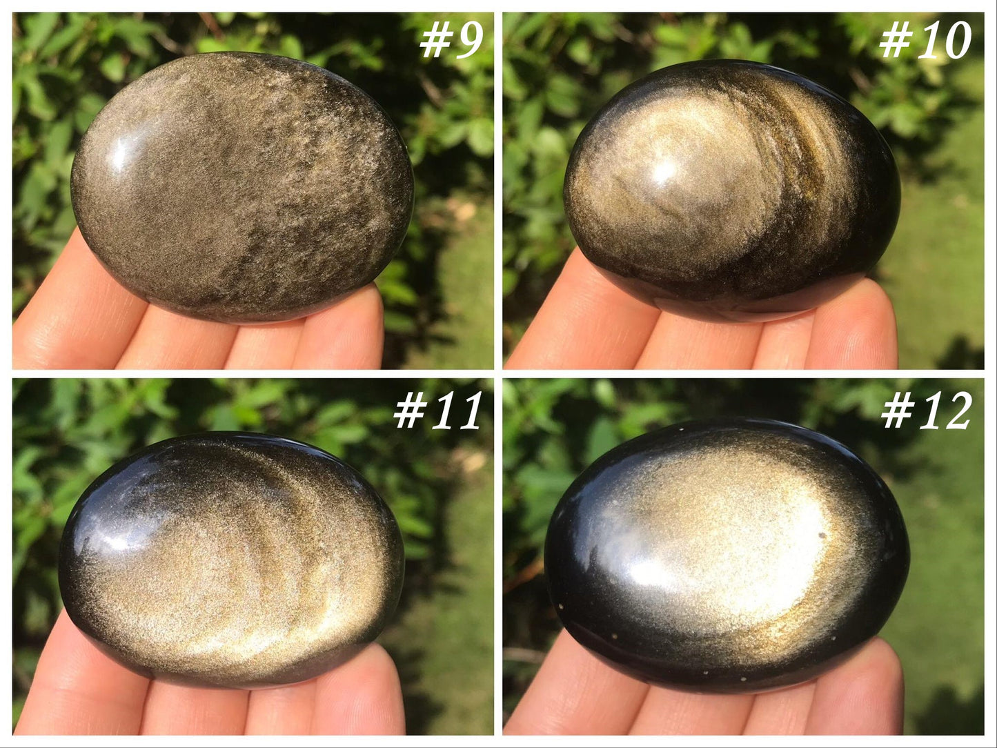 Gold Sheen Obsidian Palmstones