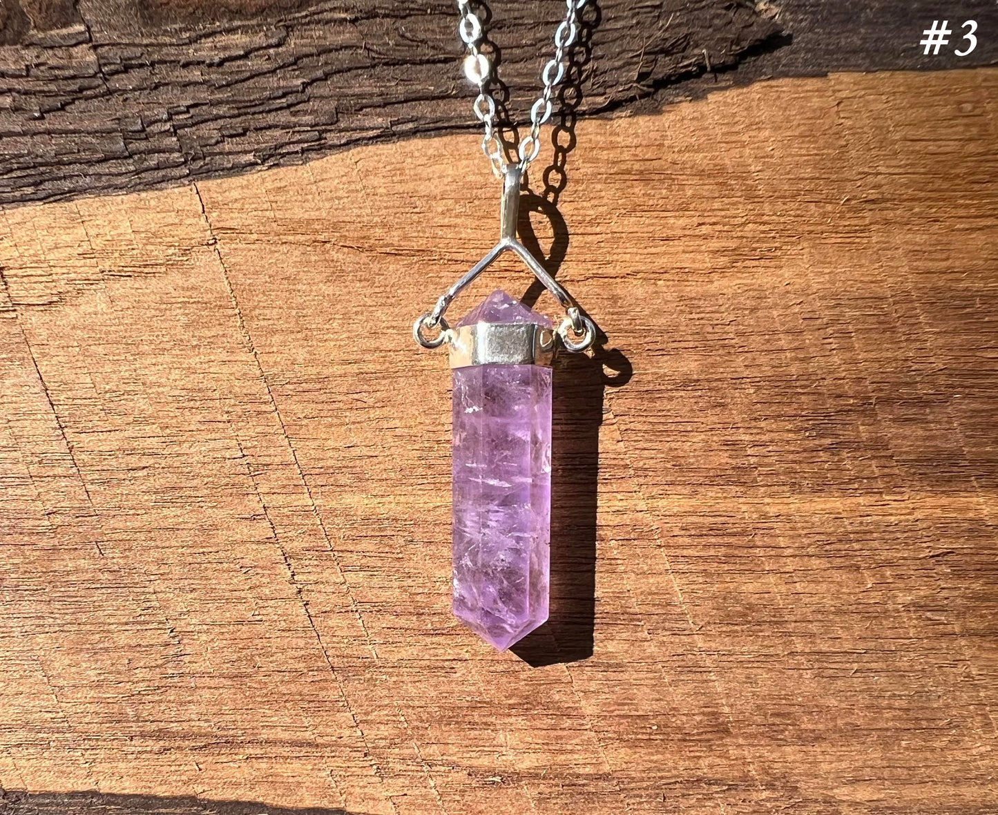 Amethyst Crystal Pendant - Gem Realm