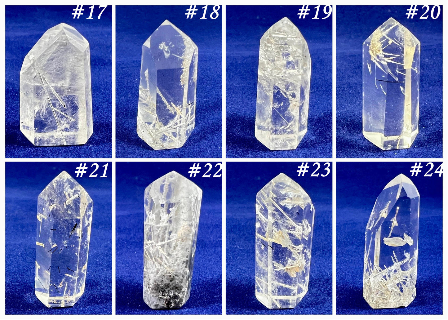 Rutilated Quartz Mini Towers ~ Silver