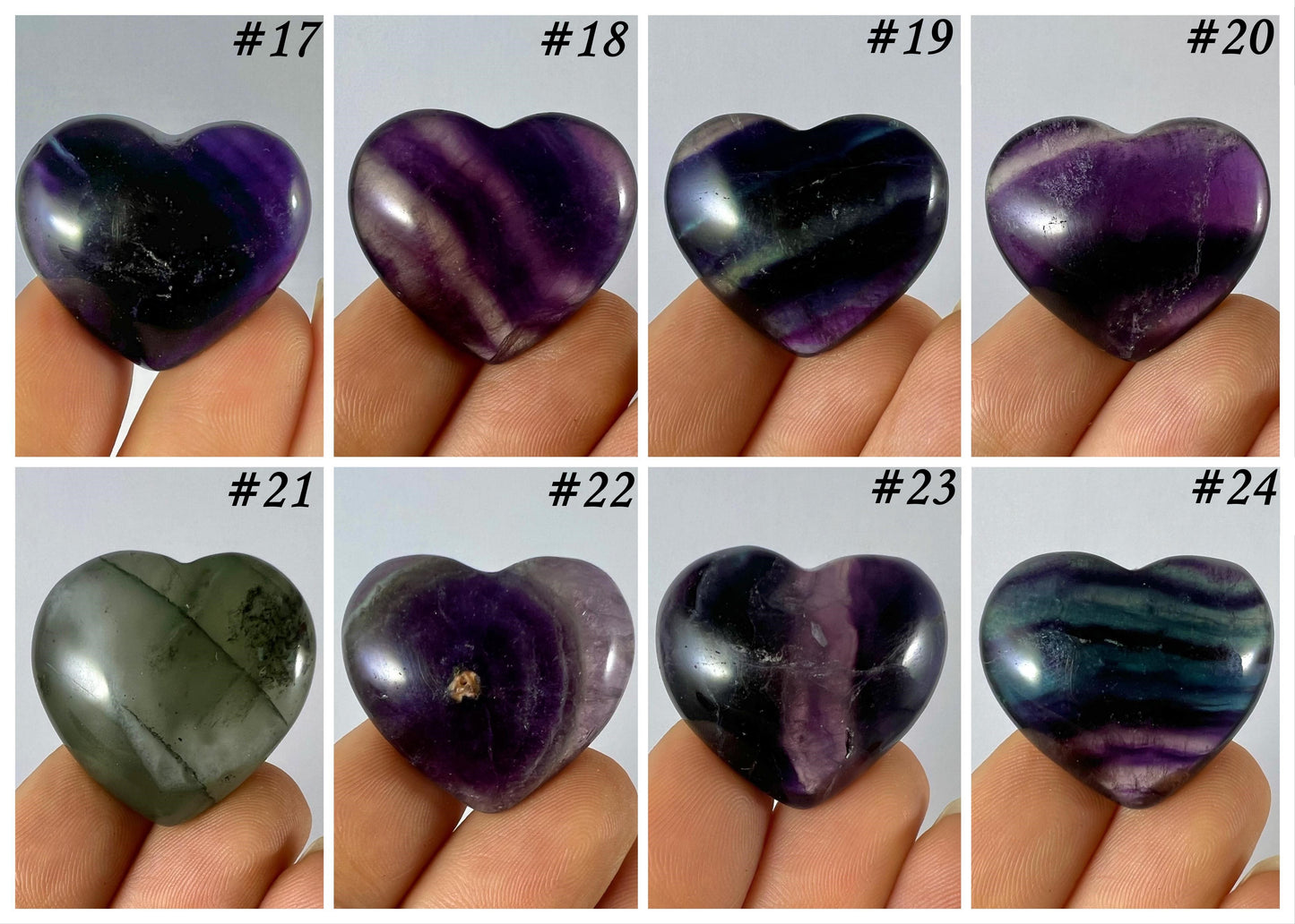 Fluorite Hearts ~ Small