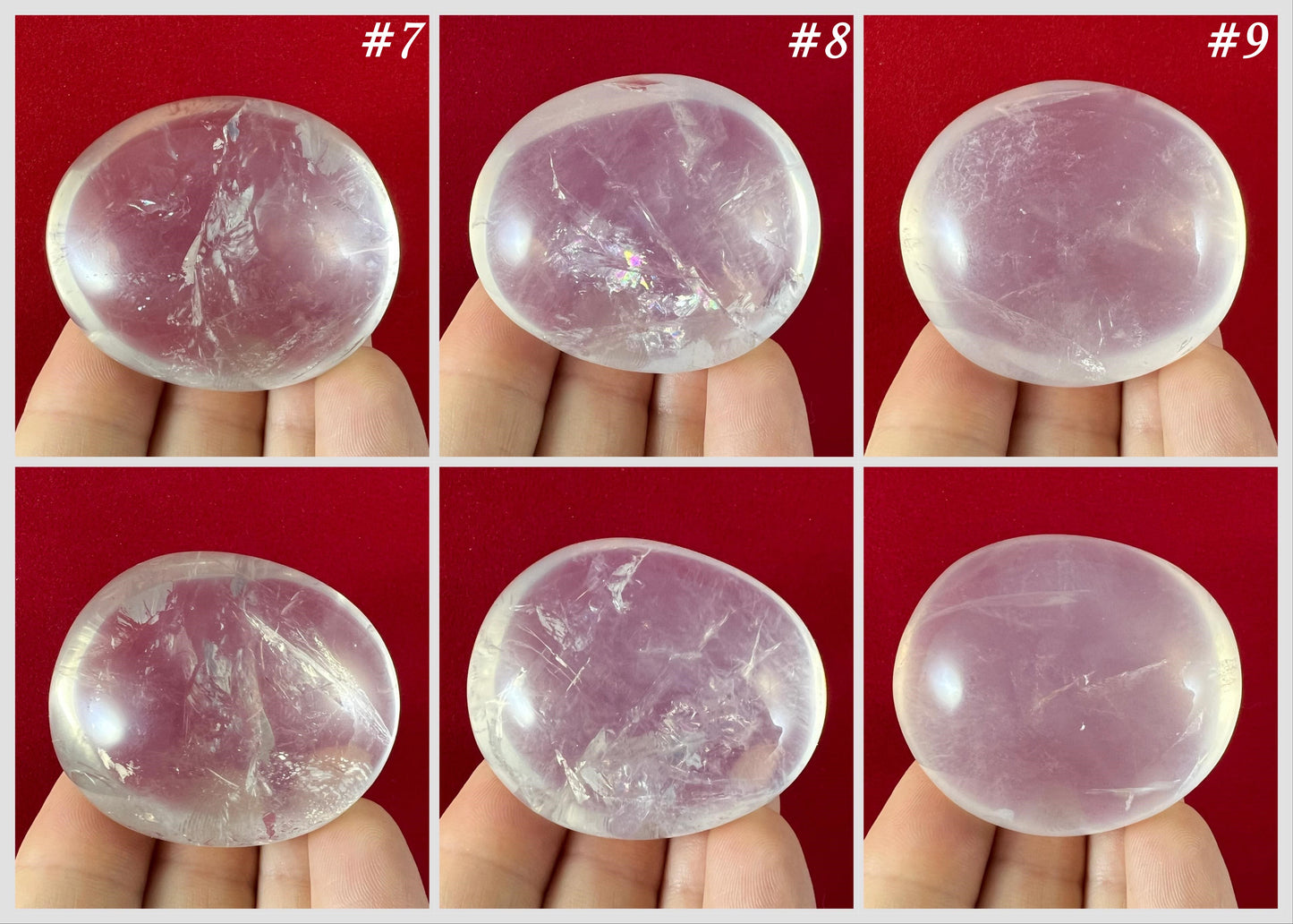 Girasol Quartz Palm Stones