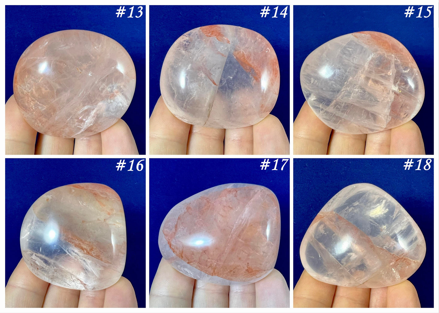 Fire Quartz ~ Palm Stones