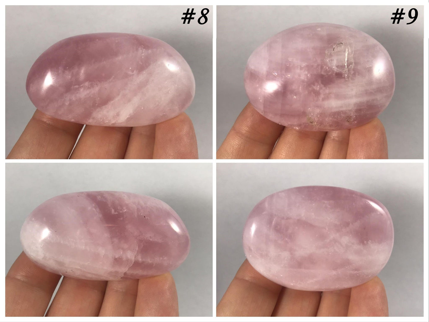 Rose Quartz Palm Stones - Gem Realm
