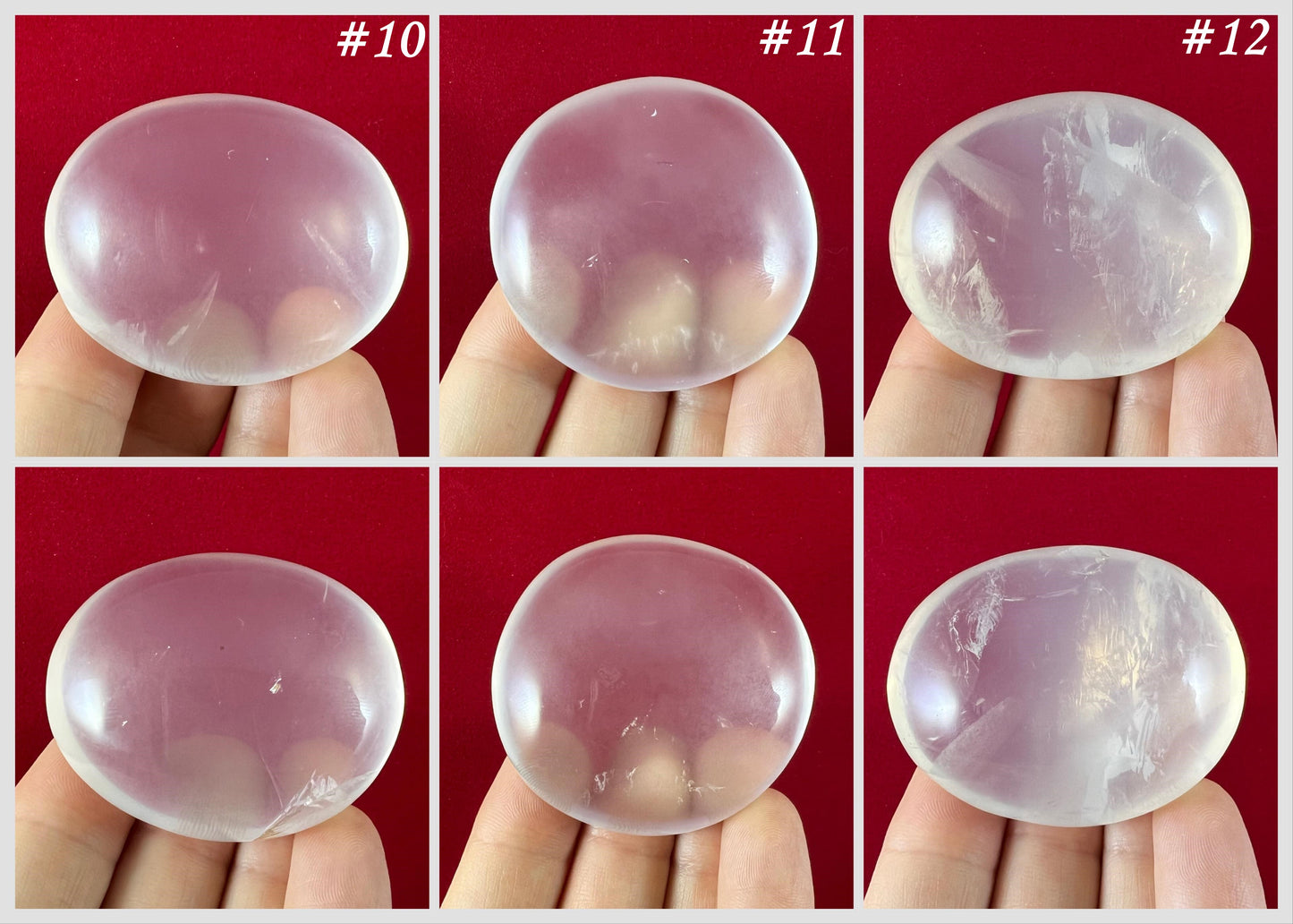 Girasol Quartz Palm Stones
