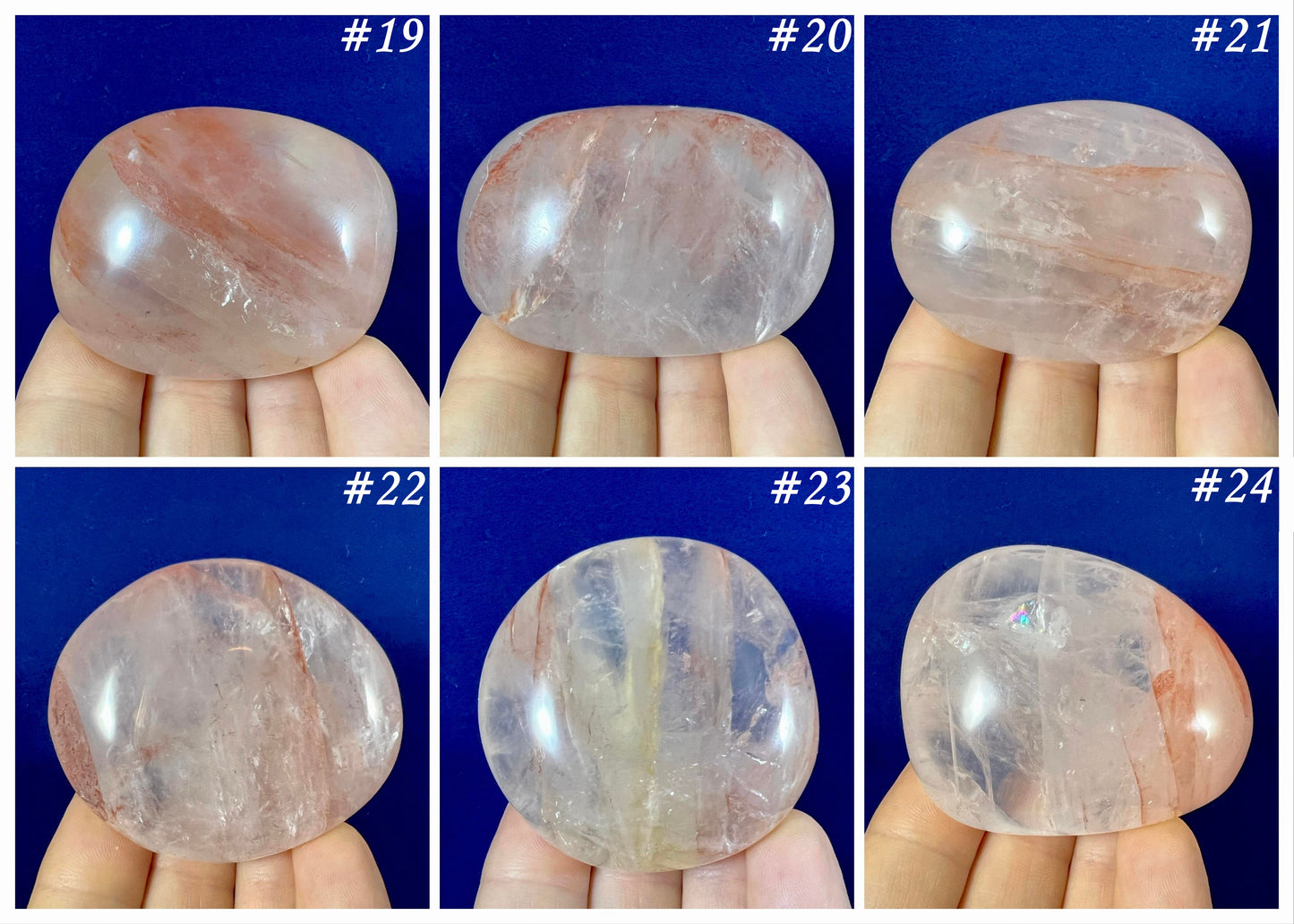 Fire Quartz ~ Palm Stones