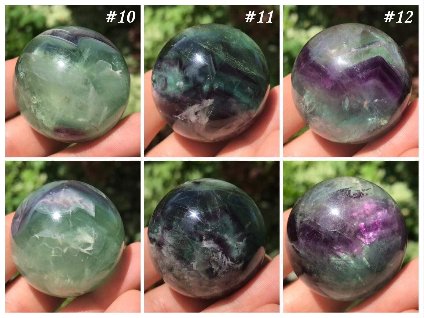 Rainbow Fluorite Spheres - Gem Realm