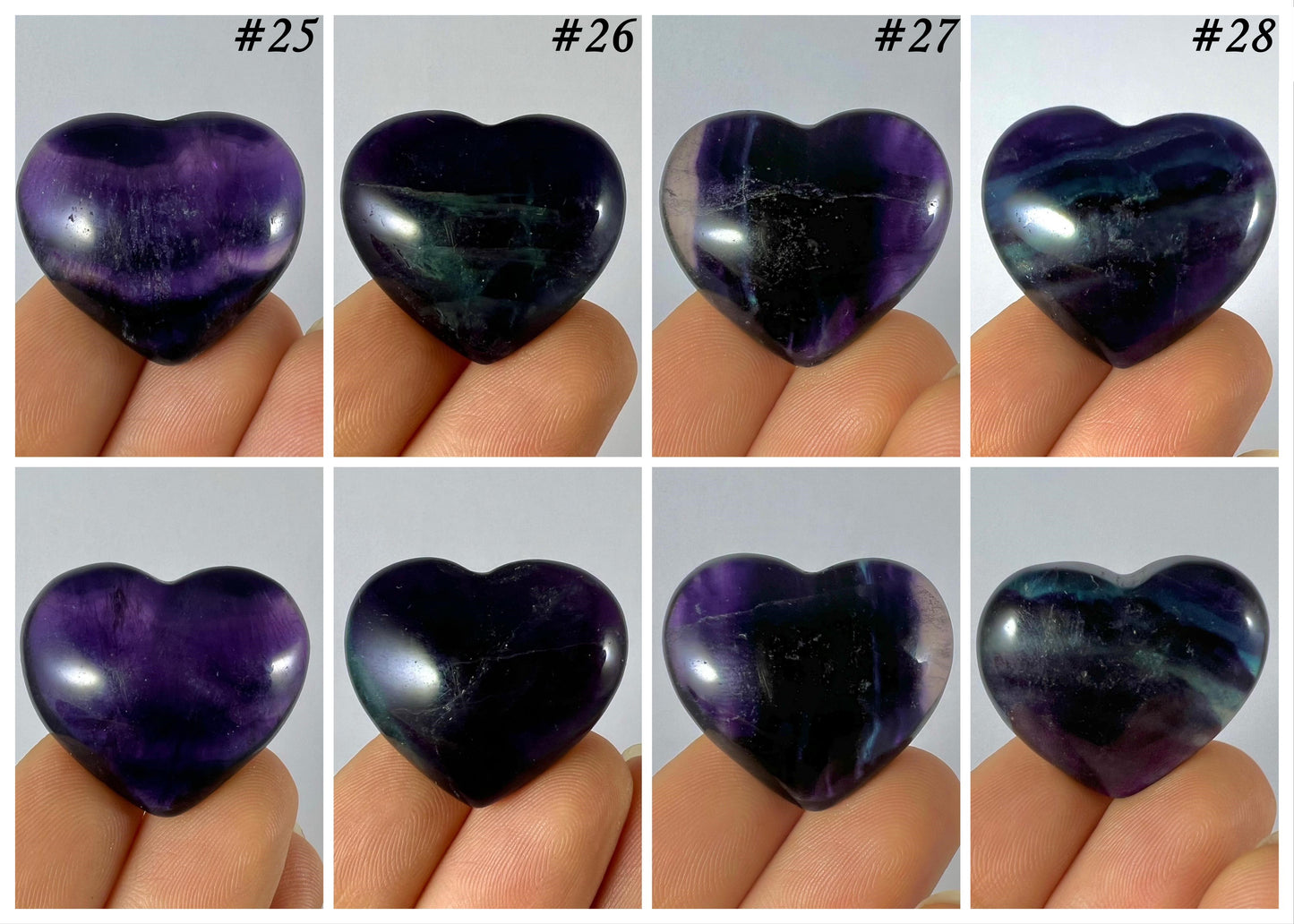Fluorite Hearts ~ Small