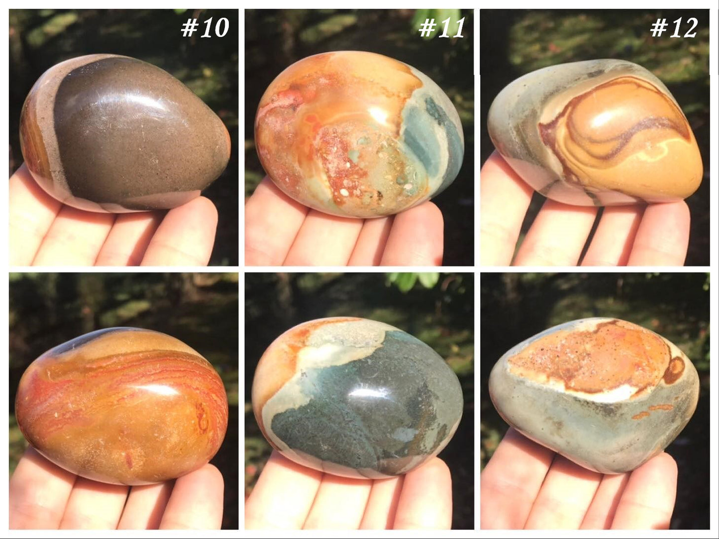 Polychrome Jasper Palm Stones - Gem Realm