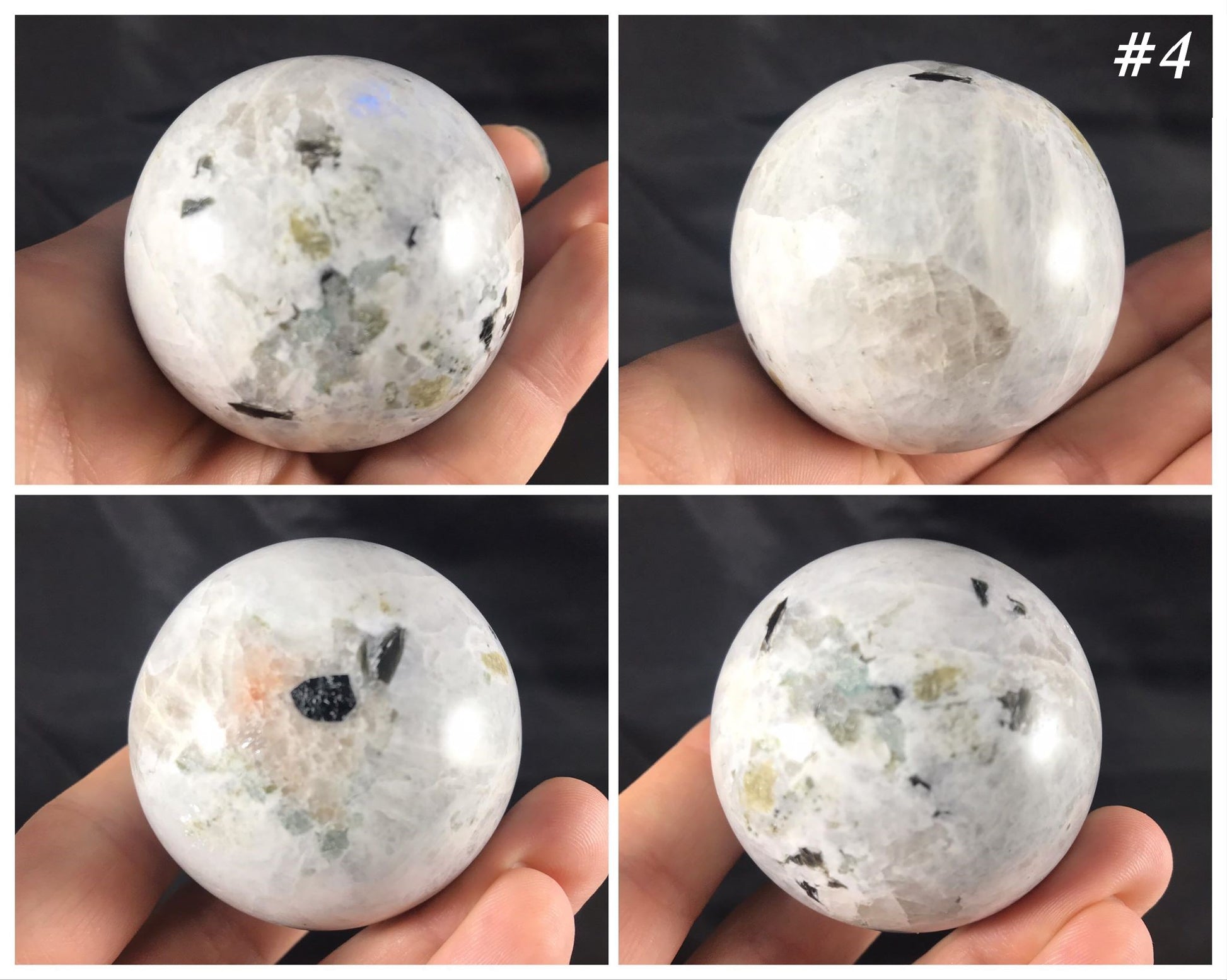 Rainbow Moonstone Spheres - Gem Realm