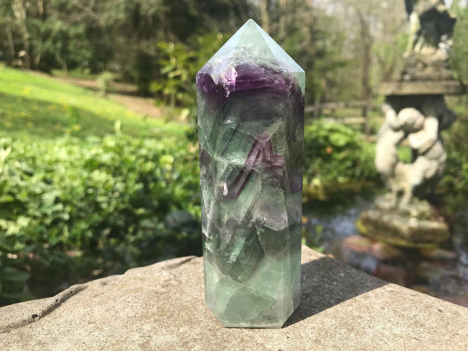 Rainbow Fluorite Tower ~ Large - Gem Realm