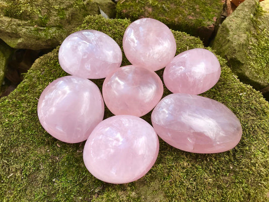 Rose Quartz Palm Stones - Gem Realm