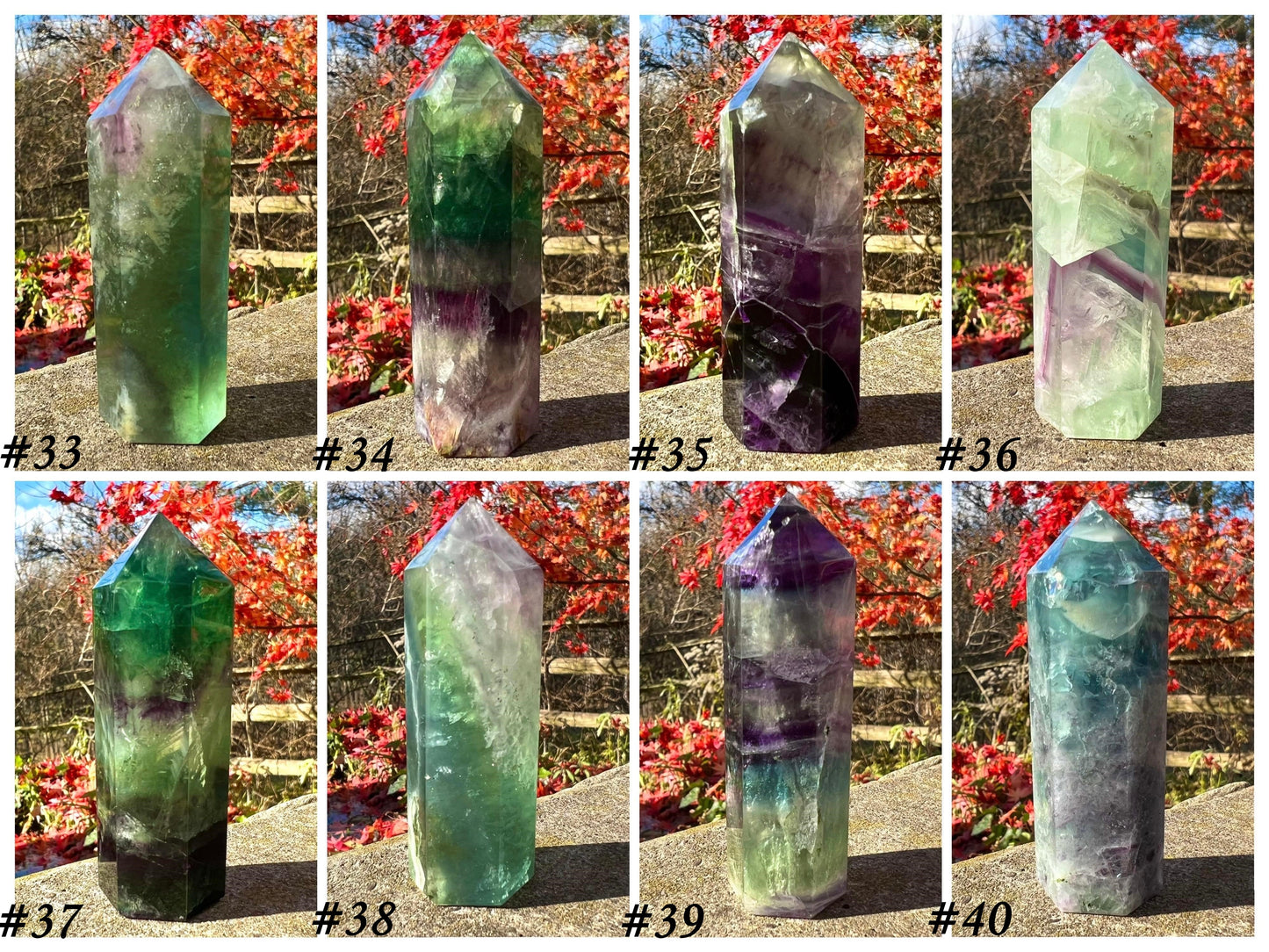 Rainbow Fluorite Towers ~ Medium II