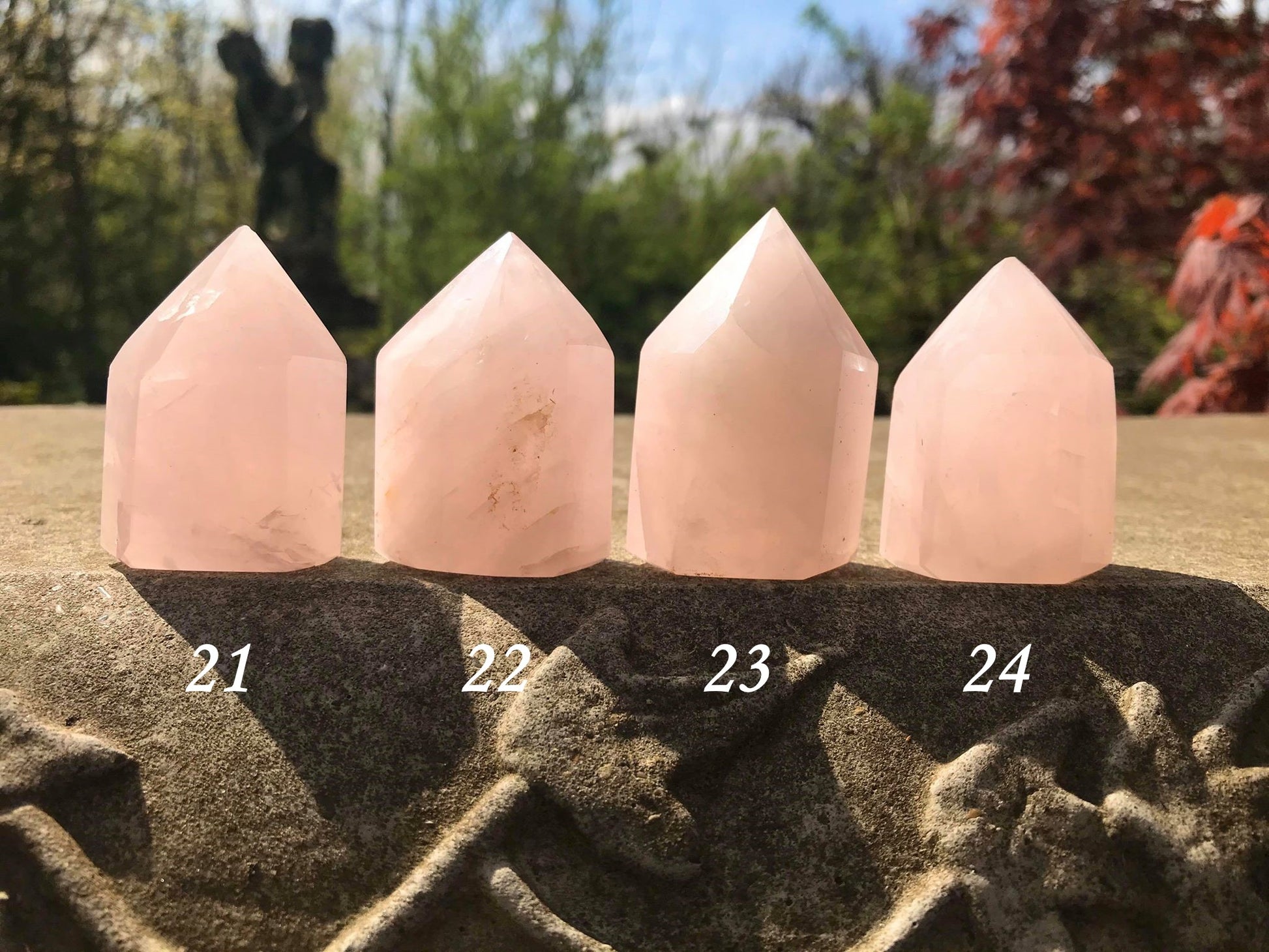 Rose Quartz Towers ~ Small ~ Medium - Gem Realm