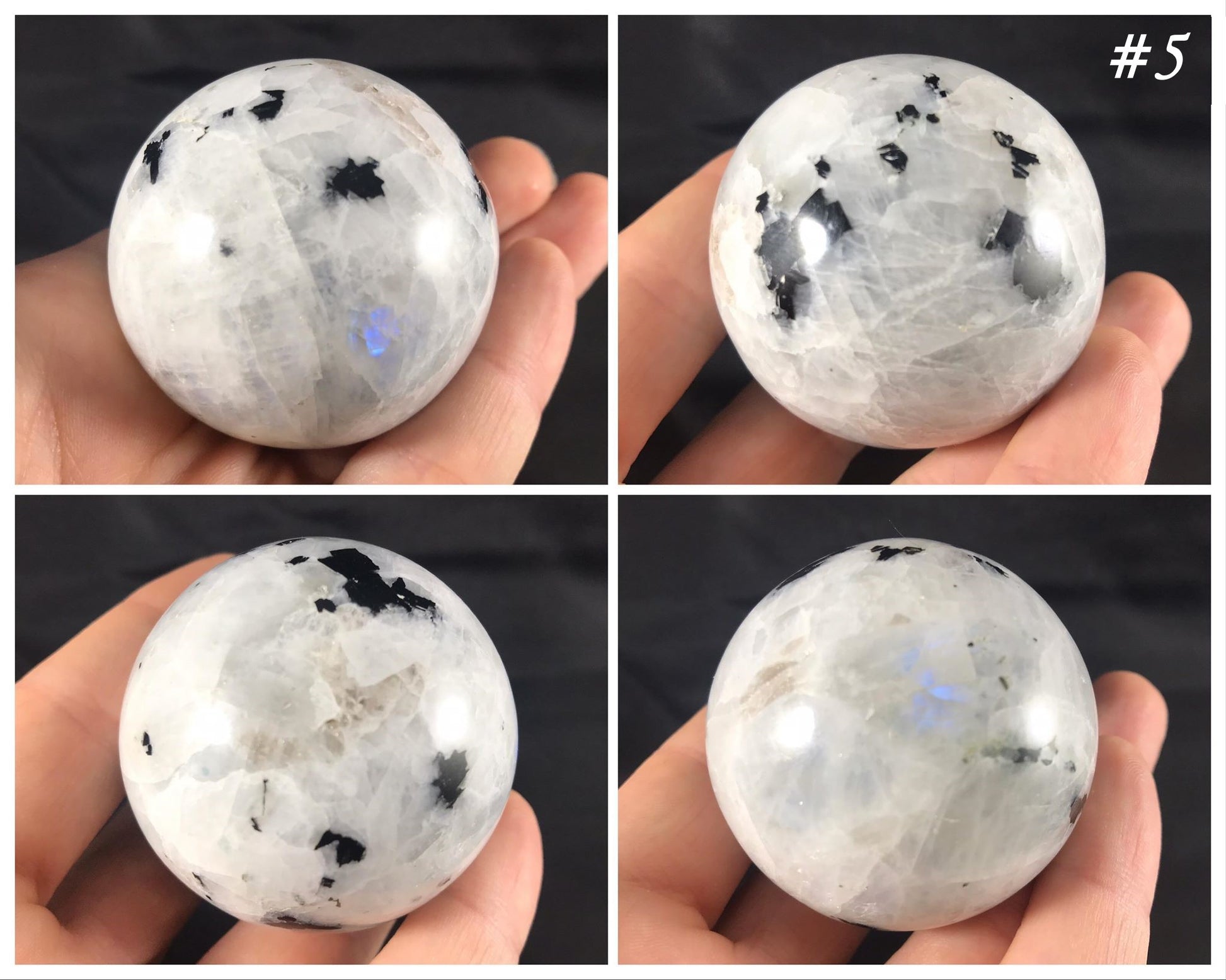 Rainbow Moonstone Spheres - Gem Realm