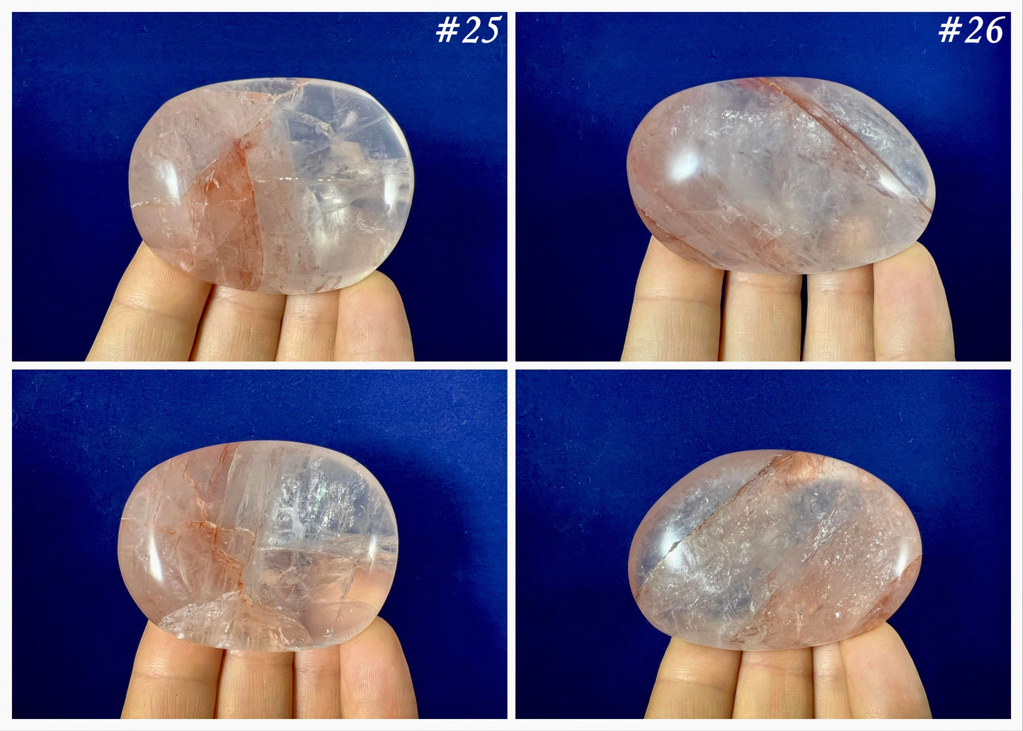 Fire Quartz ~ Palm Stones