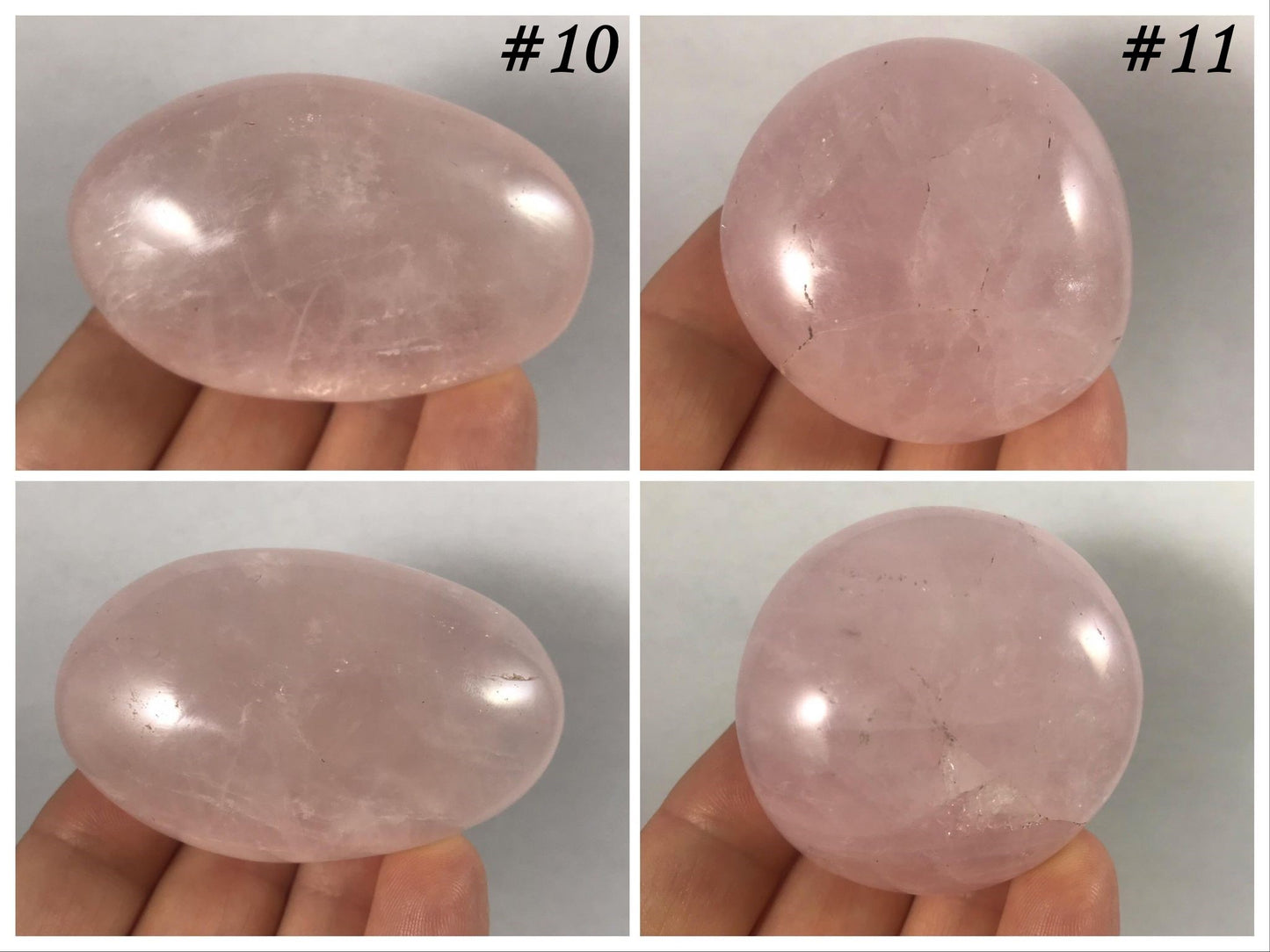 Rose Quartz Palm Stones - Gem Realm
